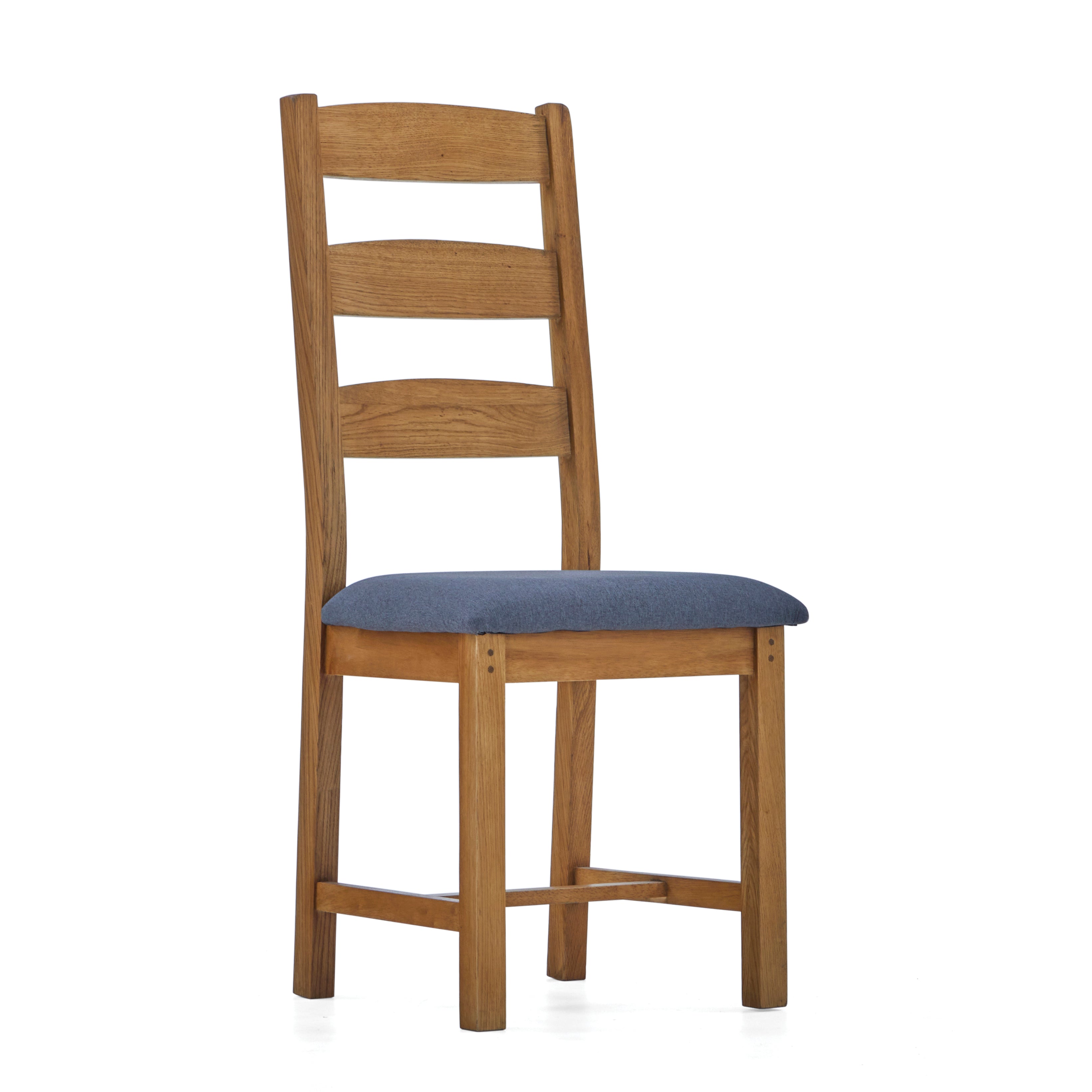 Set of 2 Burford Natural Oak Ladder Back Dining Chairs