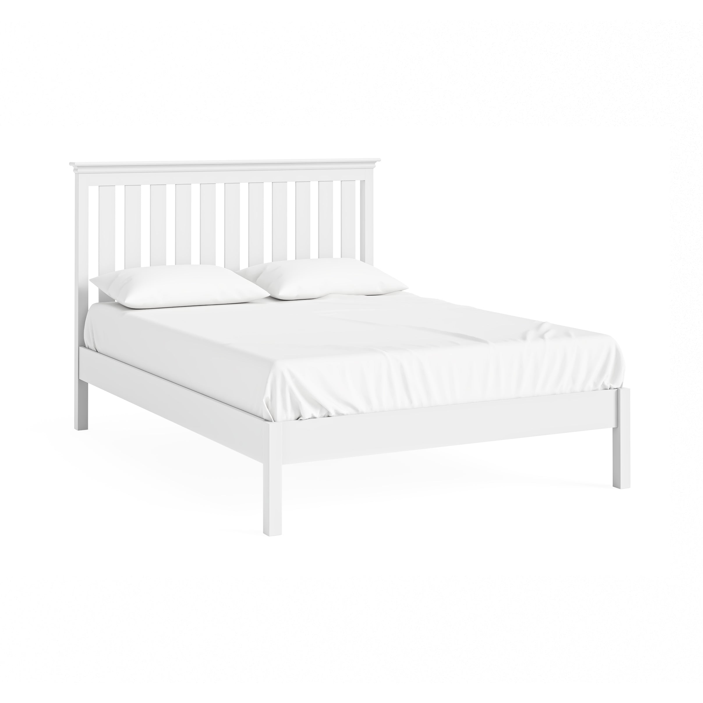 Bordeaux White Painted Wood King Size Bed