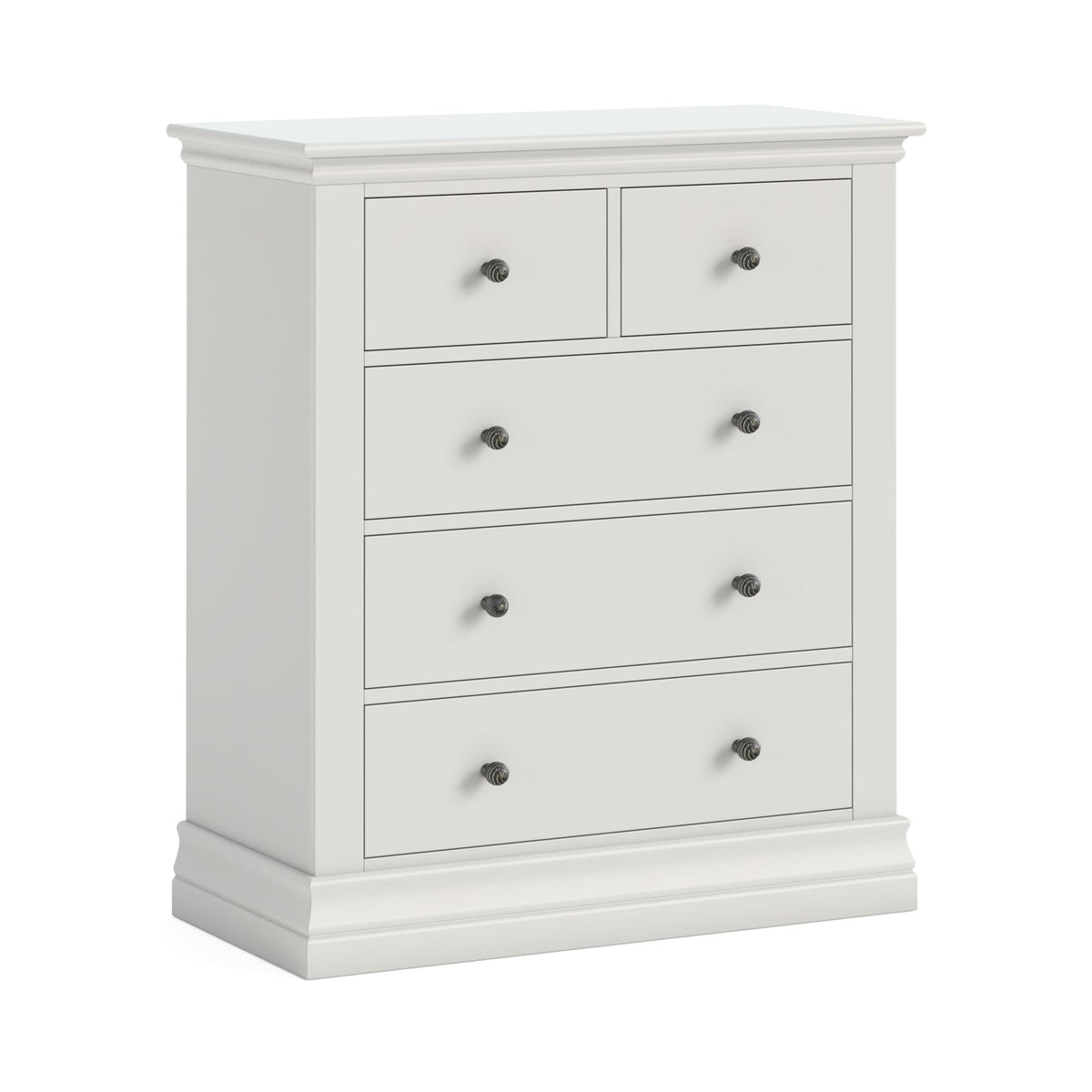 Bordeaux Cotton Painted Wood 5 Drawer 2 over 3 Chest of Drawers