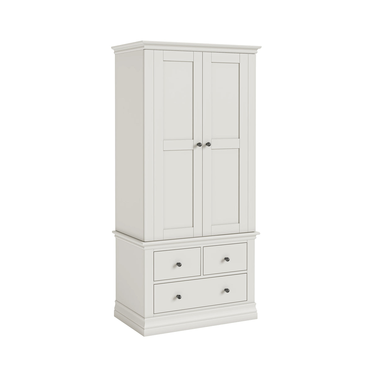 Bordeaux Cotton Painted Wood 2 Door Wardrobe