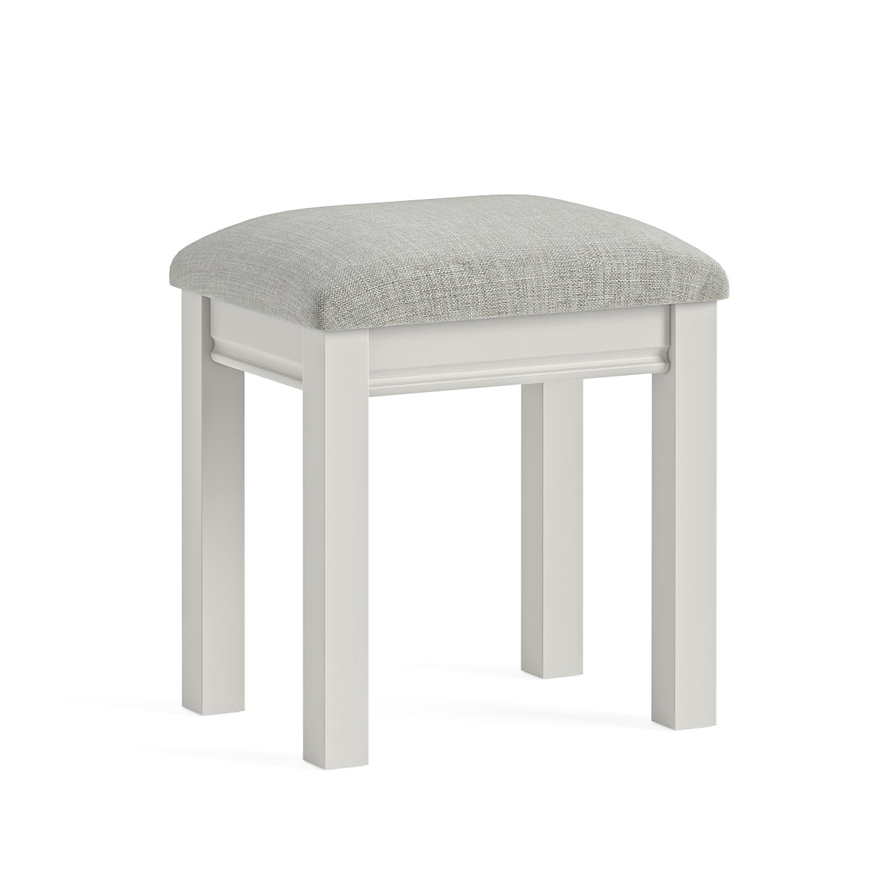 Bordeaux Cotton Painted Wood Dressing Table Stool