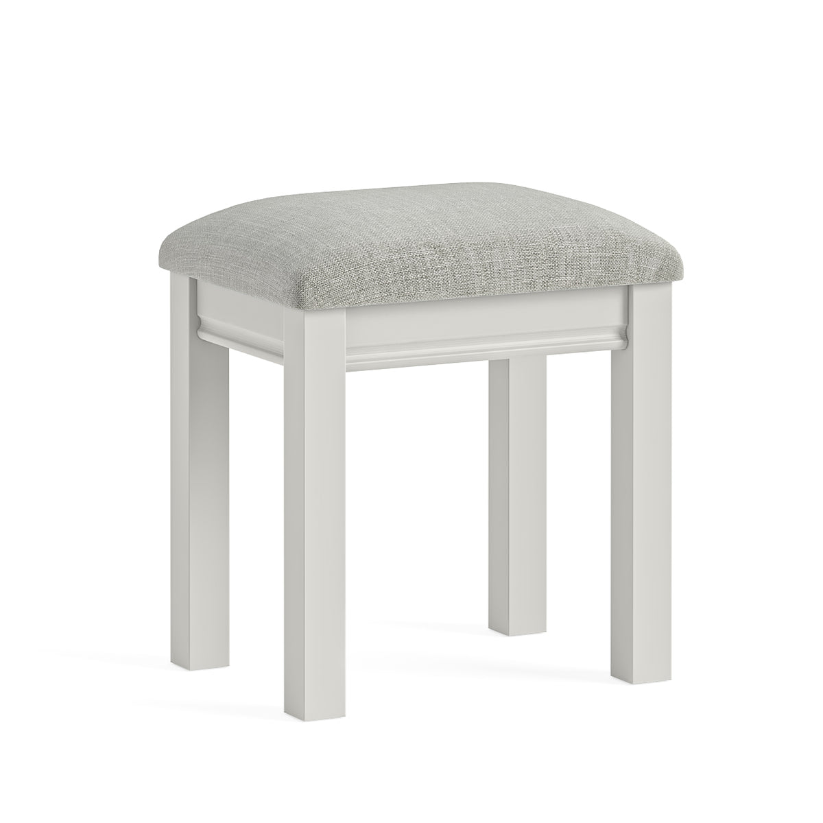Bordeaux Cotton Painted Wood Dressing Table Stool