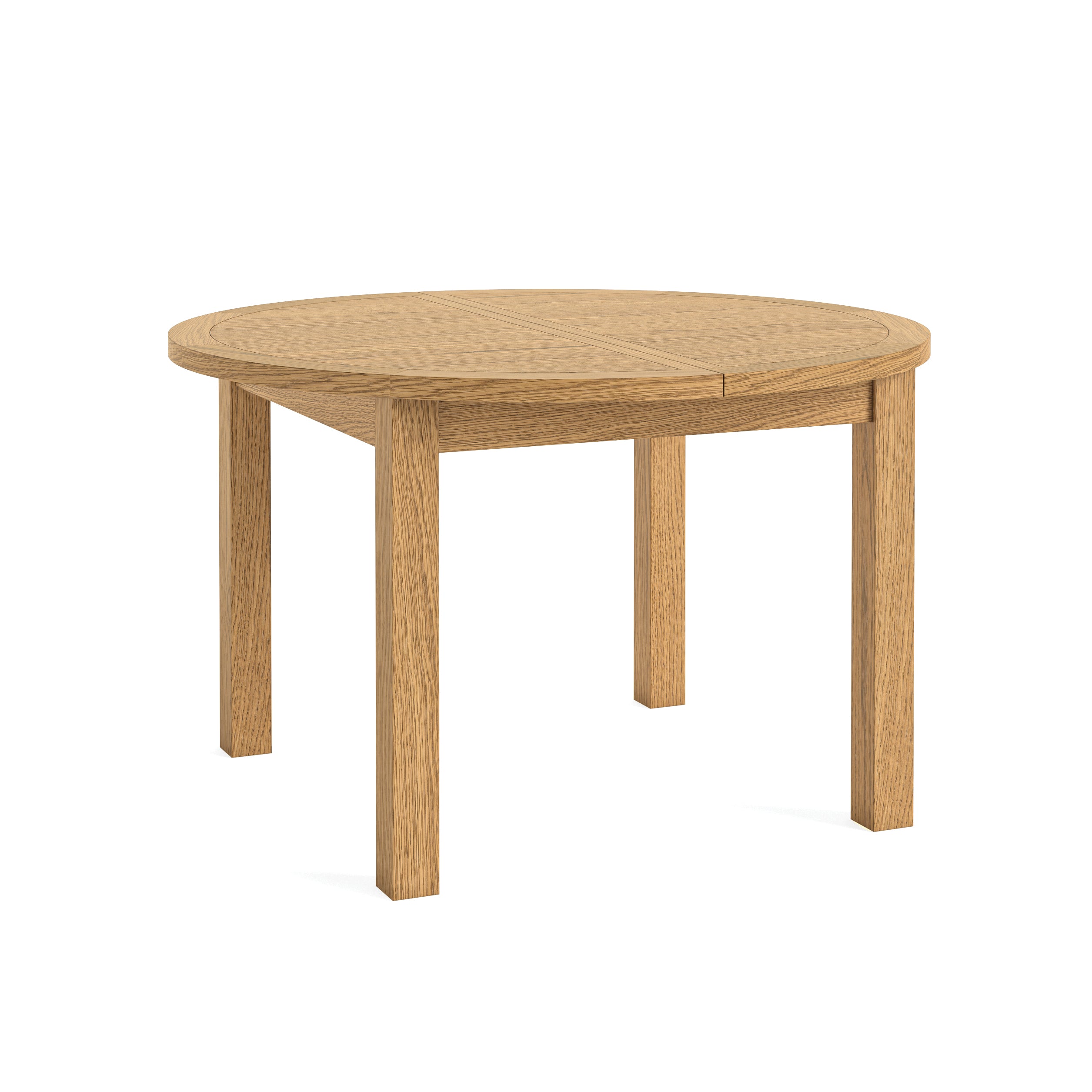 Burford Natural Oak Round Extending 120–160cm Dining Table