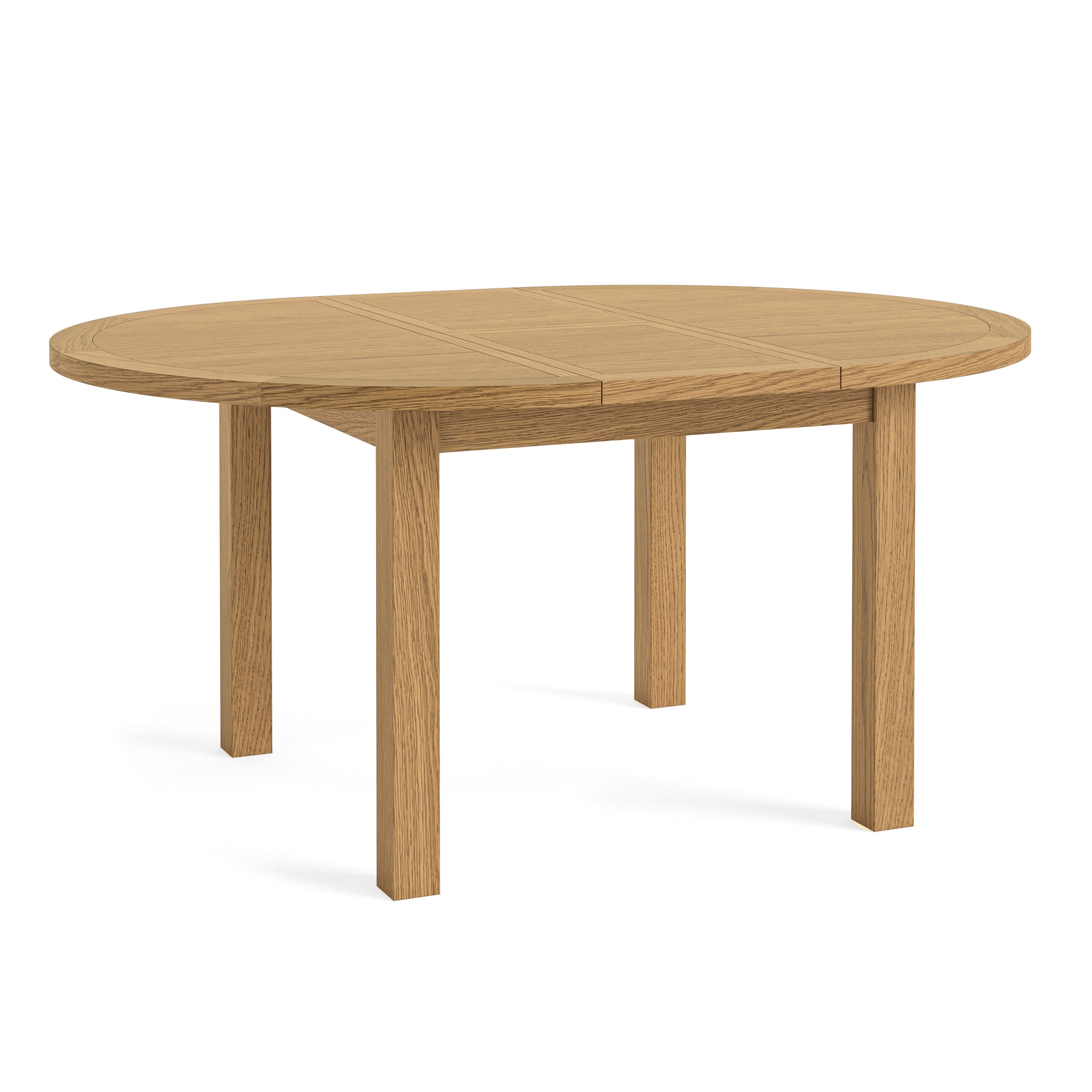 Burford Natural Oak Round Extending 120–160cm Dining Table