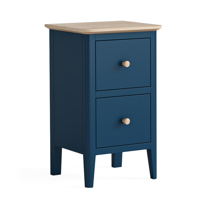 Marlow Navy Narrow Bedside Table