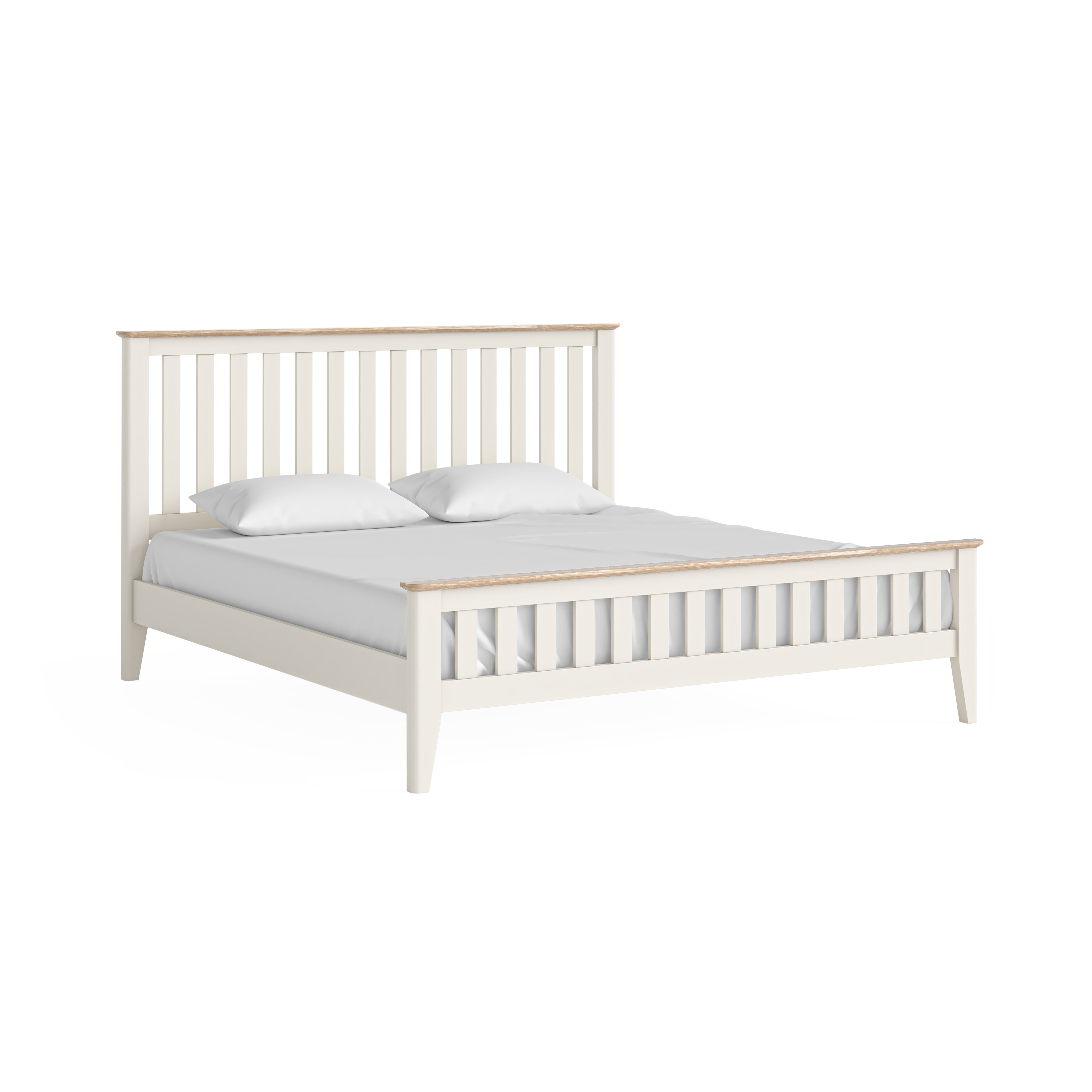 Marlow Coconut Milk Super King Size Slatted Bed
