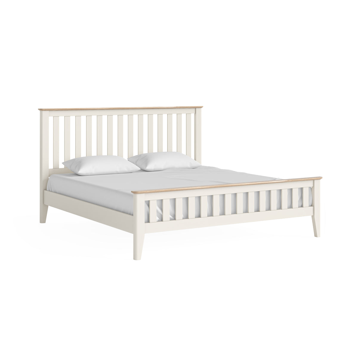Marlow Coconut Milk Super King Size Slatted Bed