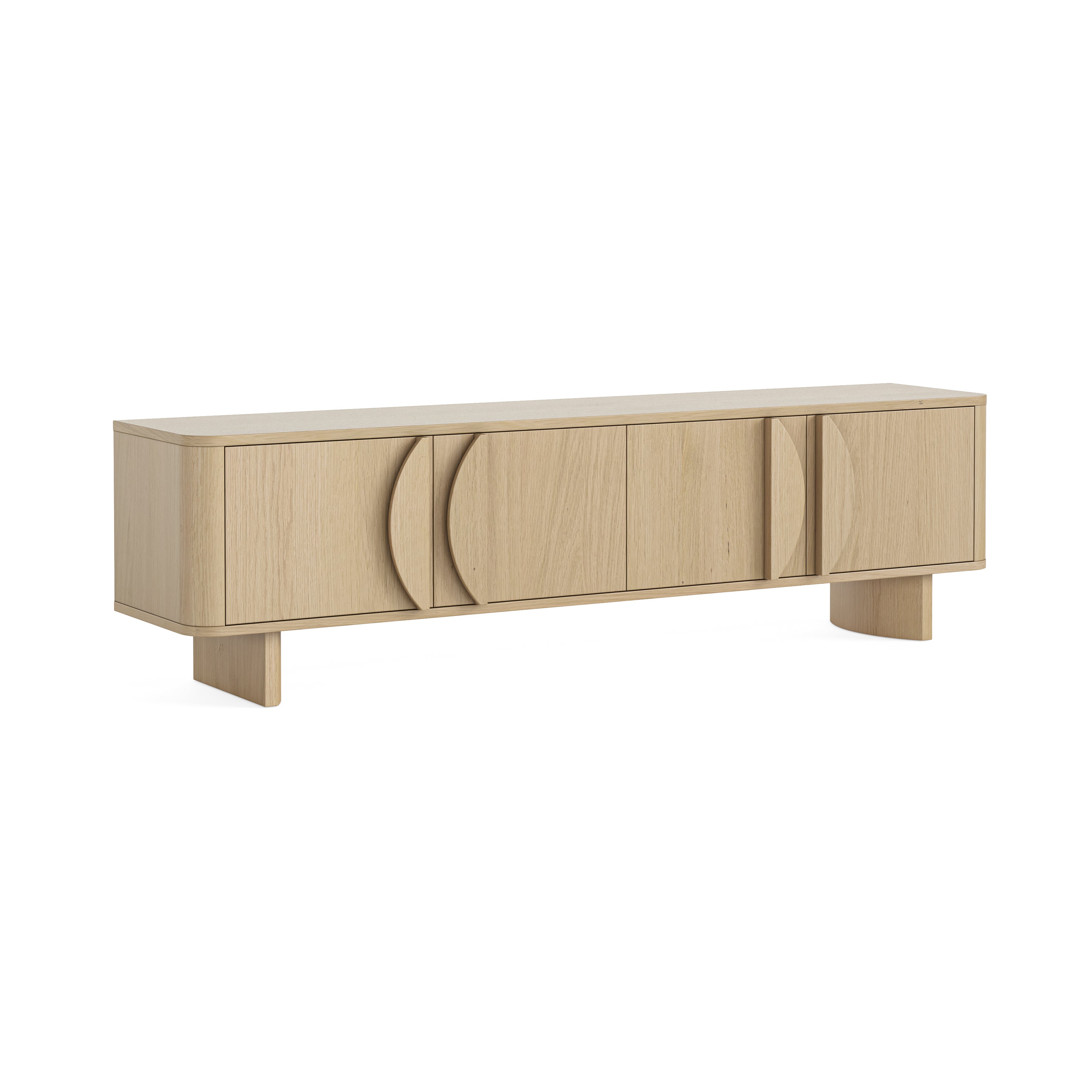 Hadley Light Oak Wood 180cm Large Media TV Unit