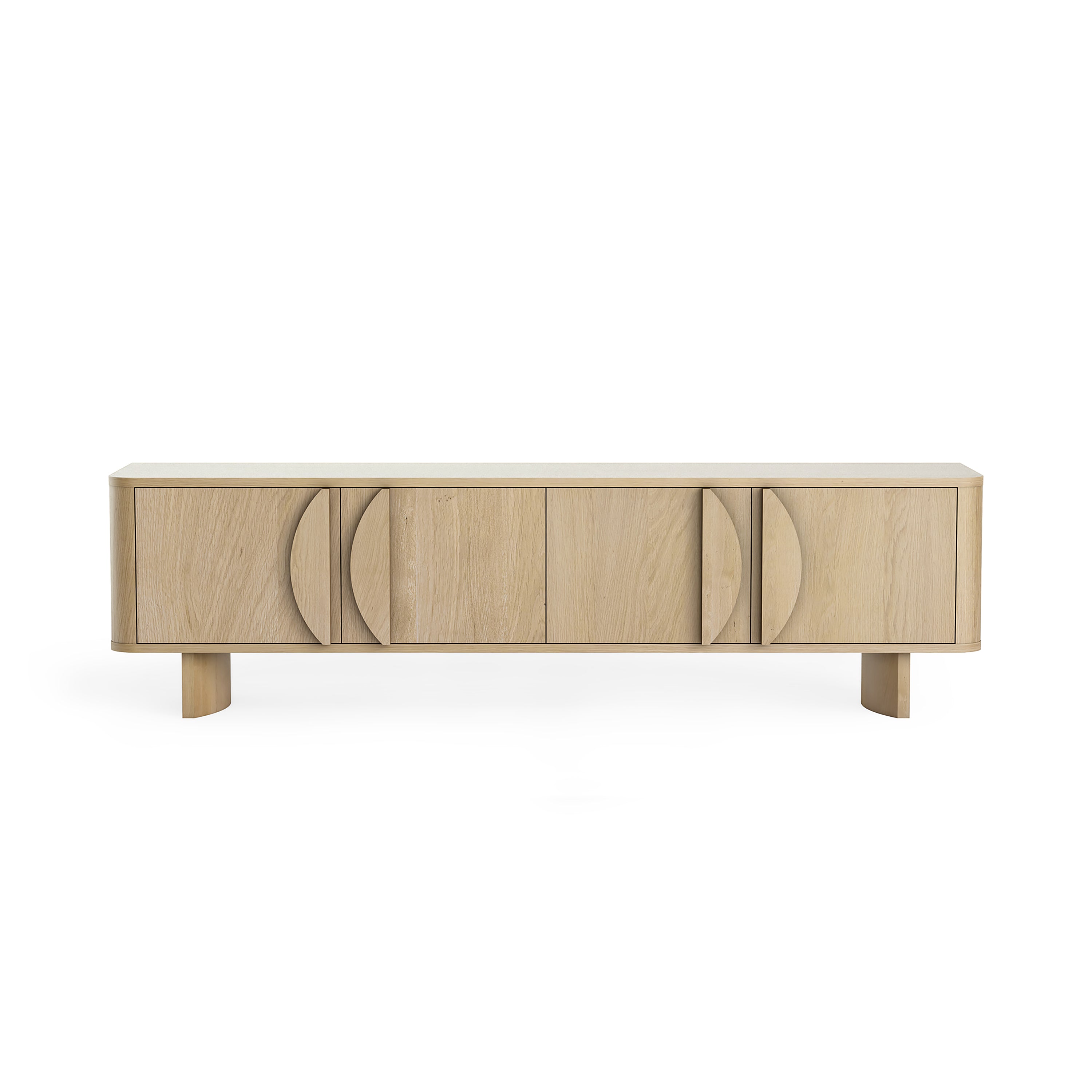 Hadley Light Oak Wood 180cm Large Media TV Unit