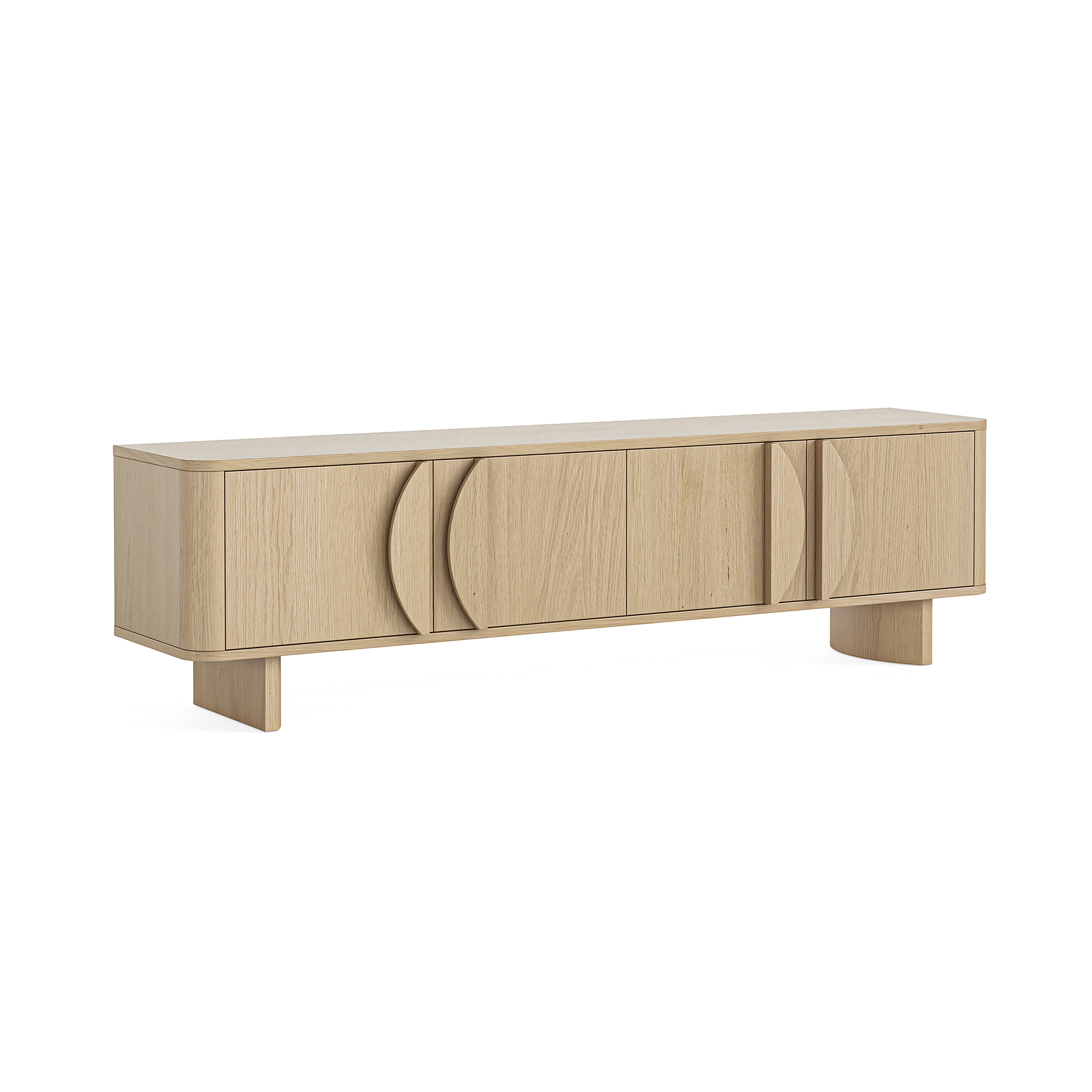 Hadley Light Oak Wood 180cm Large Media TV Unit