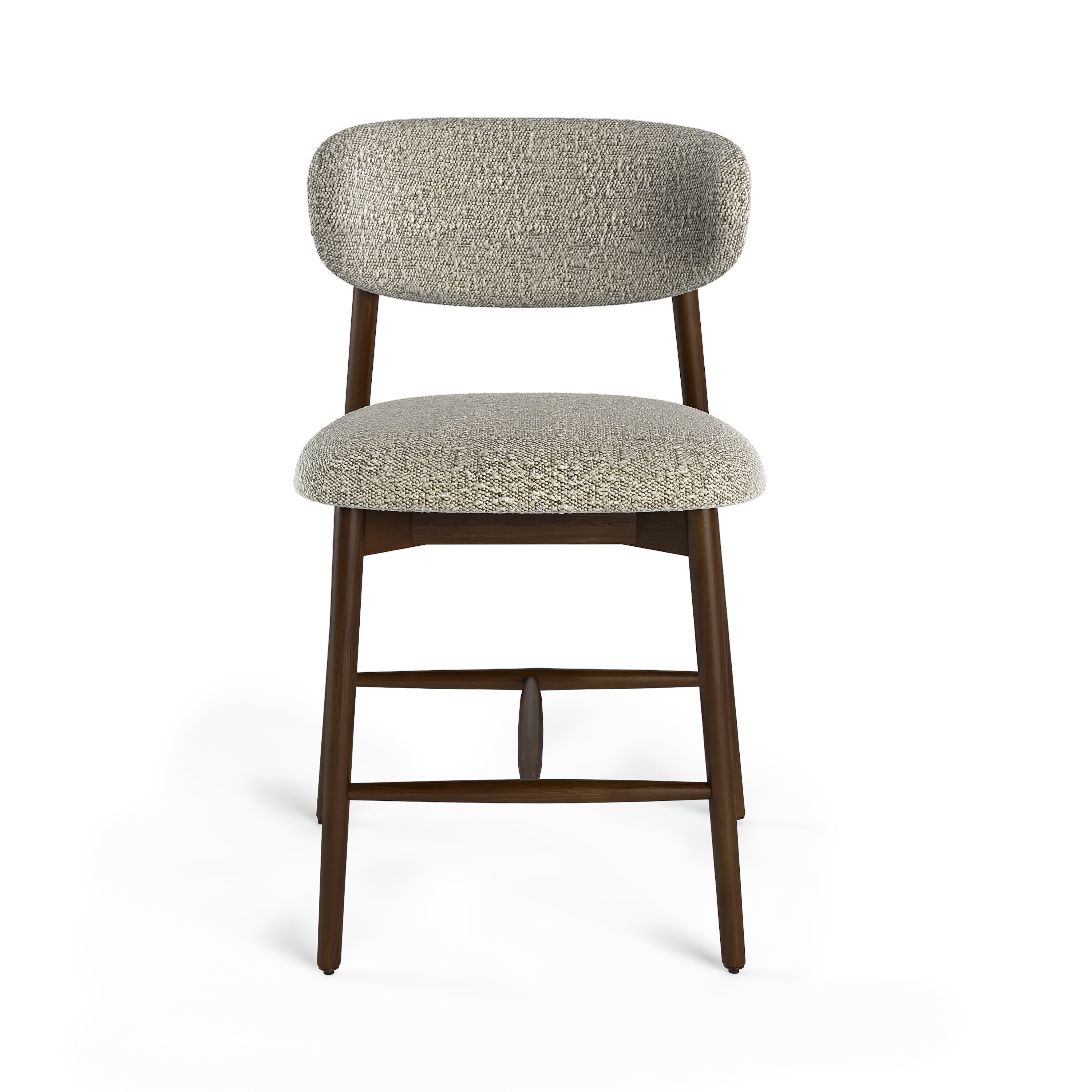 Set of 2 Hayes Moss Green Boucle Bar Stools