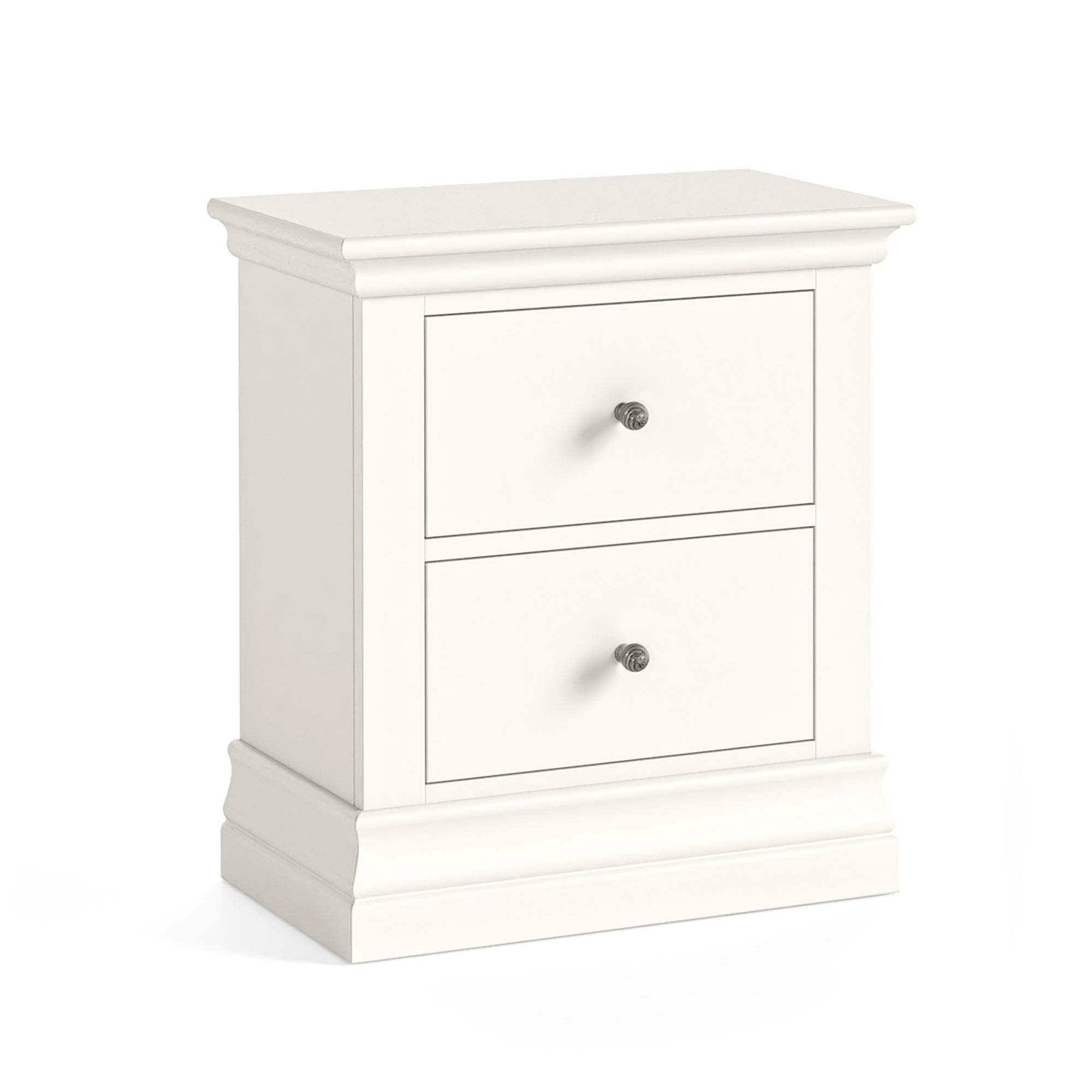 Burgundy Coconut Milk Bedside Table 2 Drawer