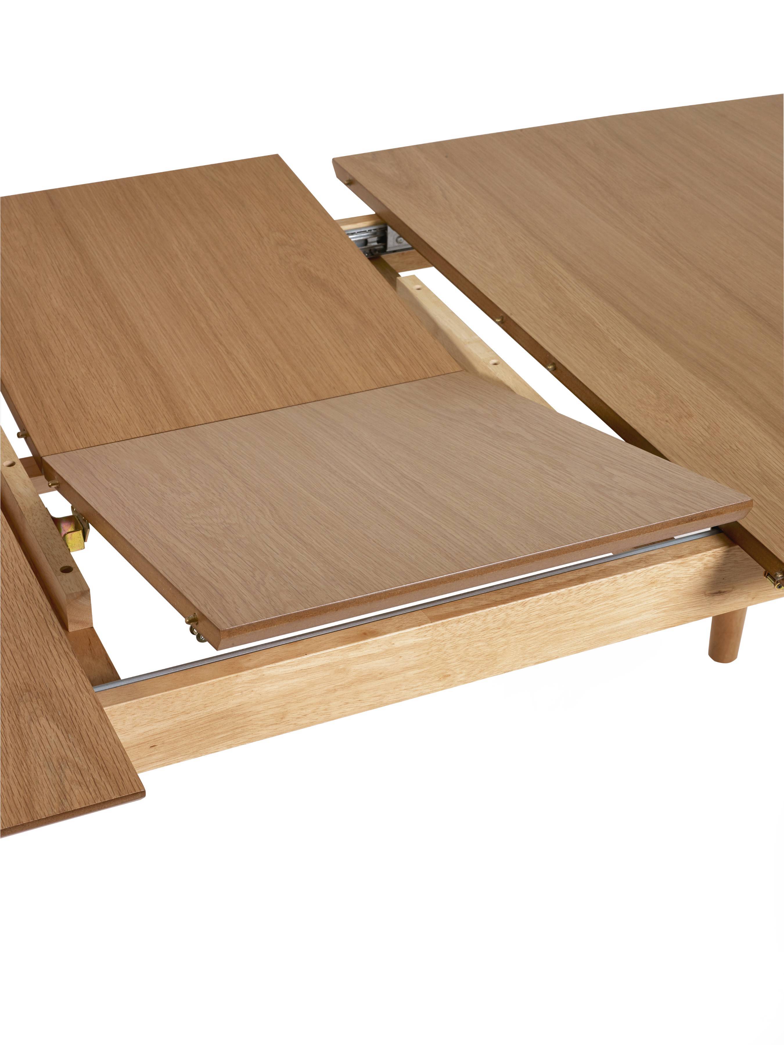 Livingston Natural Oak Wood Extending Dining Table | 4-6 Seater