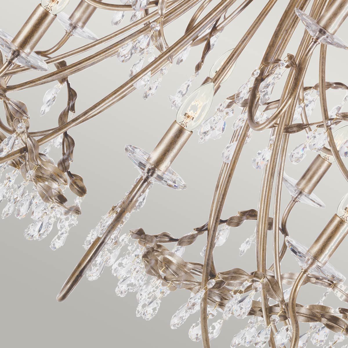Delphine 18 Light Chandelier - Silver & Gold
