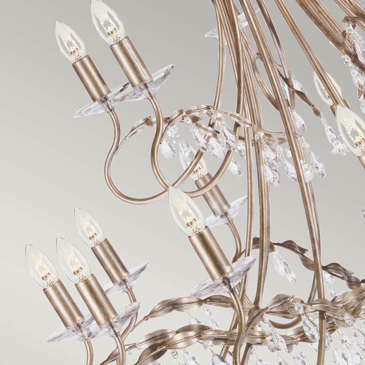 Delphine 18 Light Chandelier - Silver & Gold