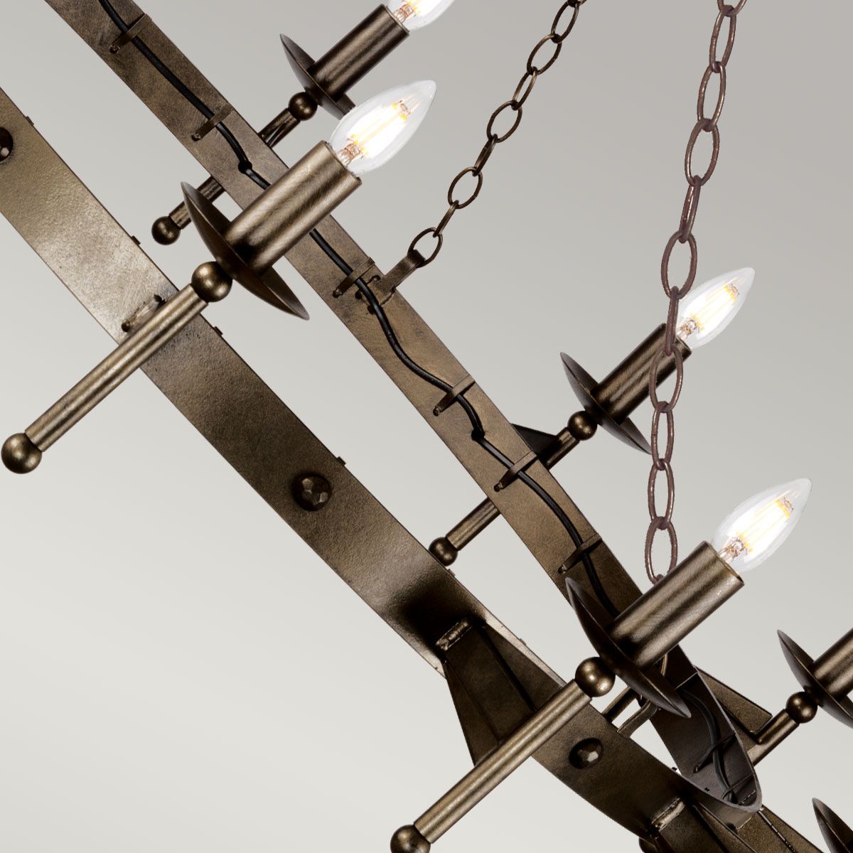 Kensington 1Double Chandelier - Bronze