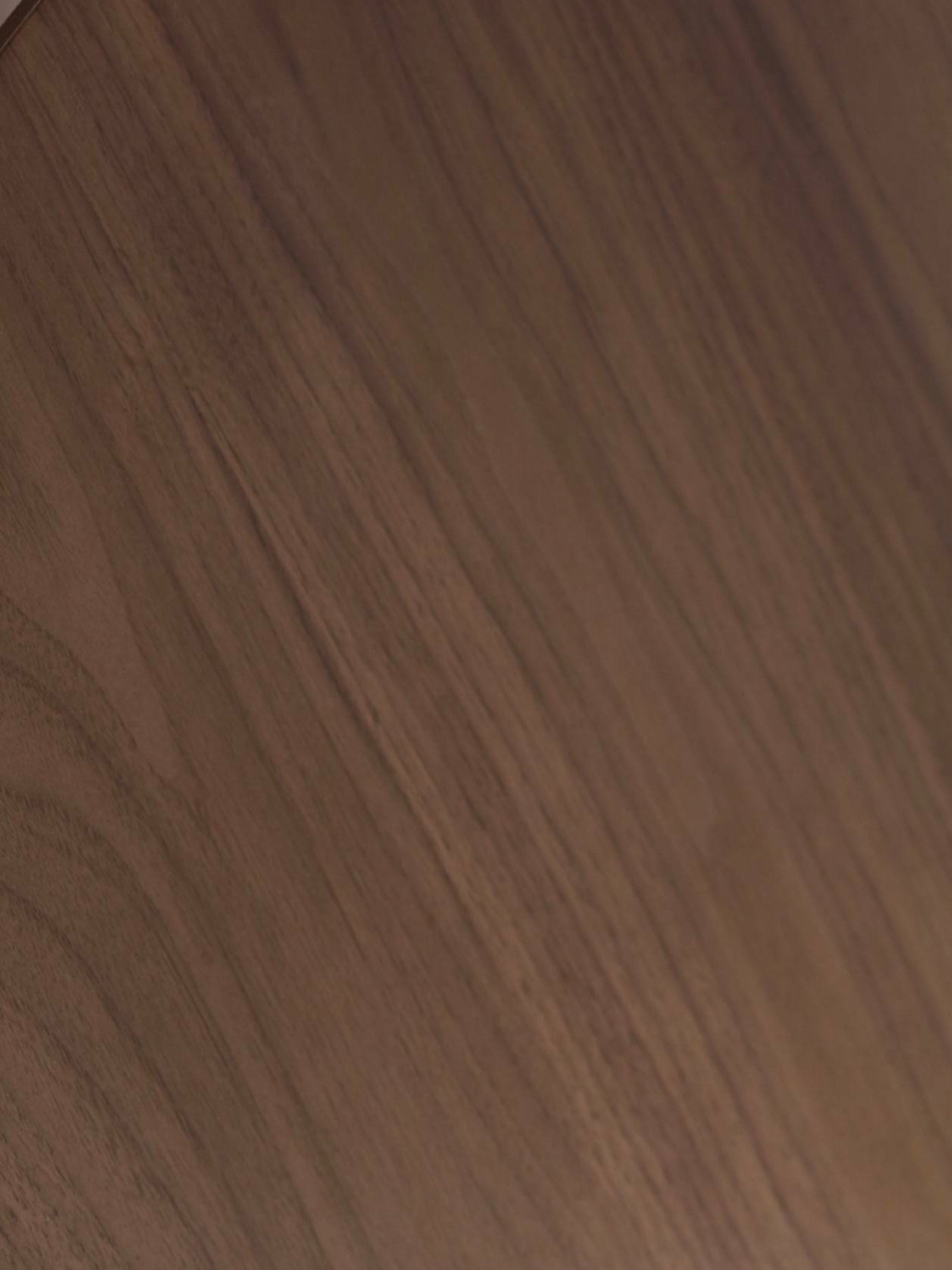 Bodhi Curved Leg Walnut Brown Oak Wood Dining Table | 6 Seater