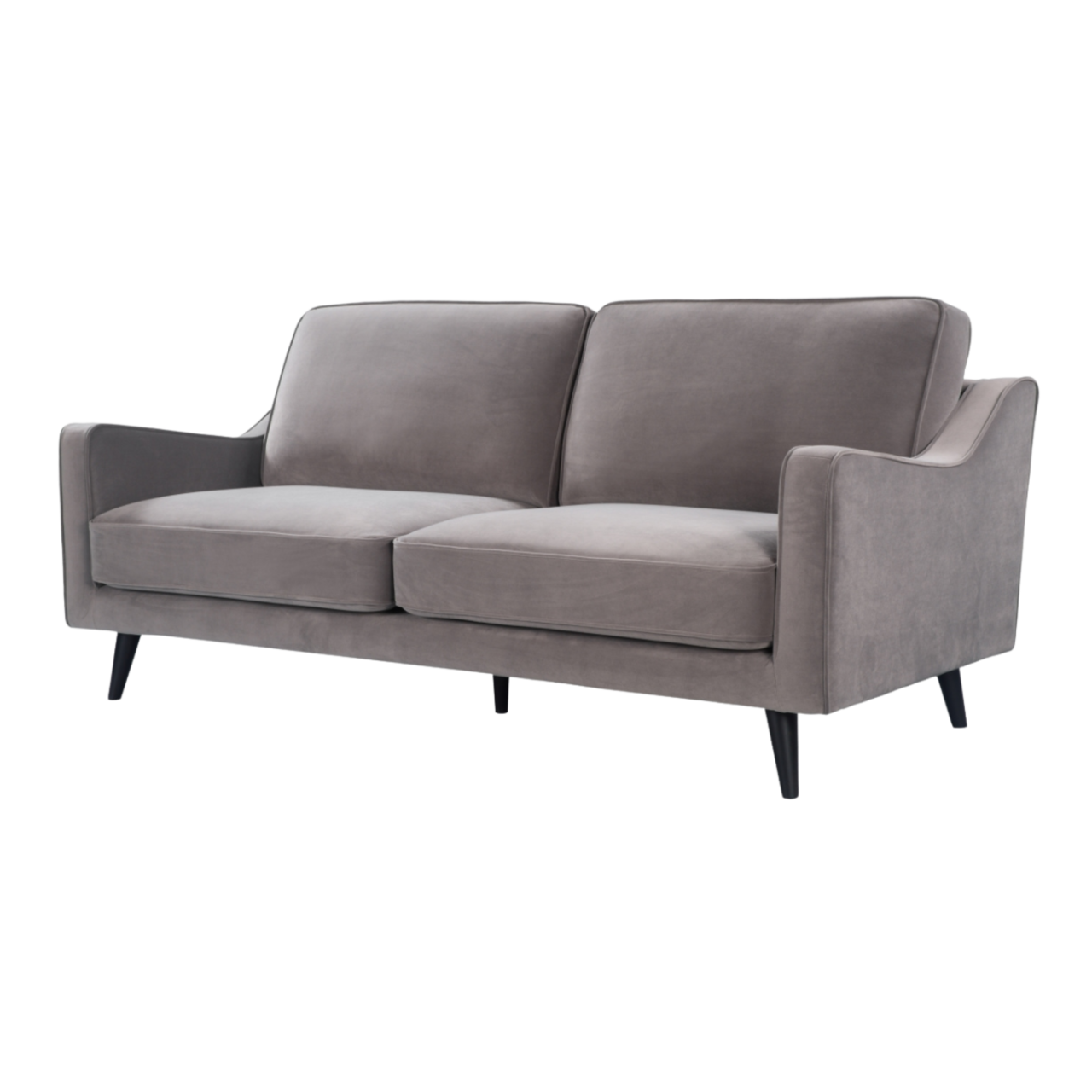 Daffy Stone Grey Velvet Sofa | 2-3 Seater