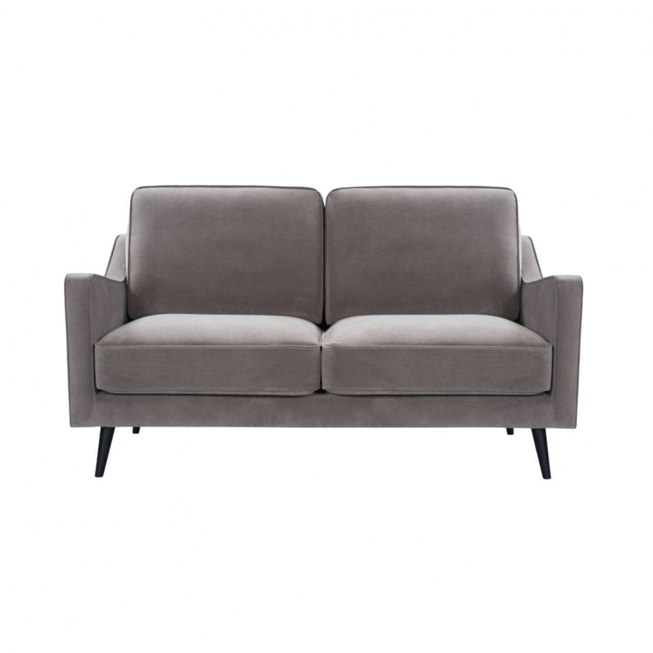 Daffy Stone Grey Velvet Sofa | 2 Seater