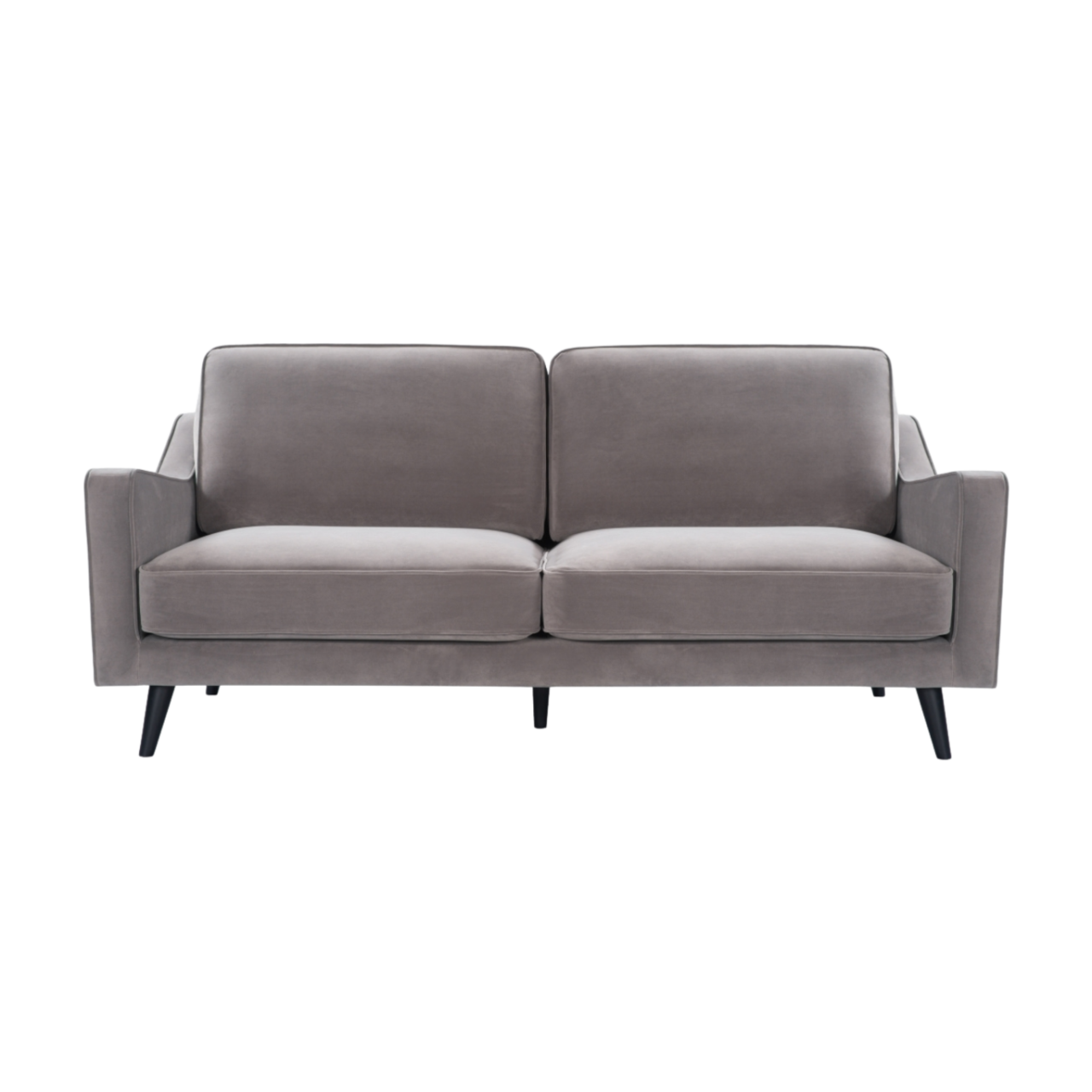 Daffy Stone Grey Velvet Sofa | 2-3 Seater
