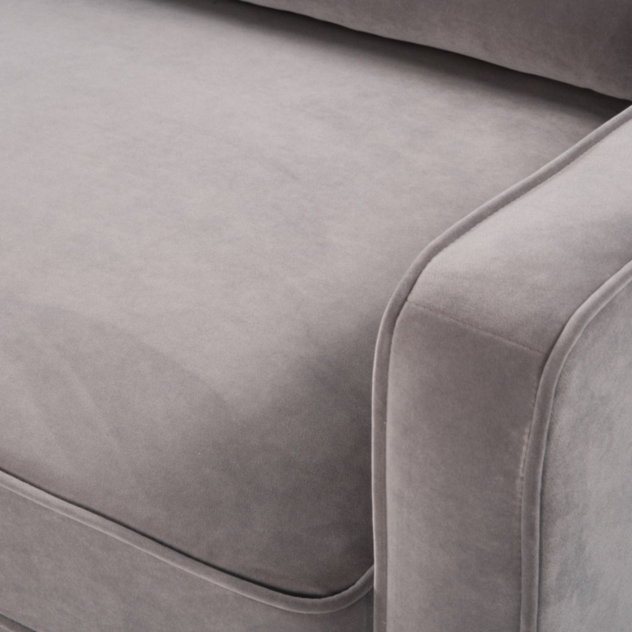Daffy Stone Grey Velvet Sofa | 2-3 Seater