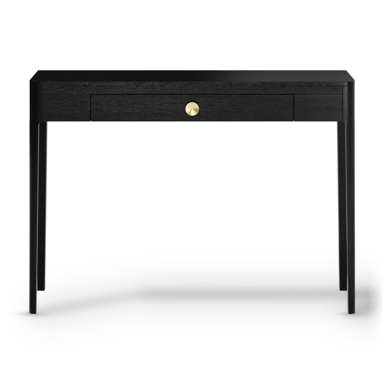 DI Designs Abberley Black Oak Wood & Gold Console Table