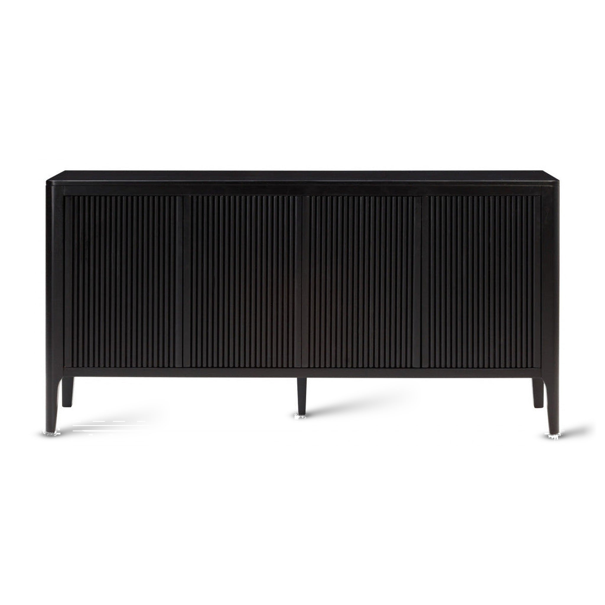 DI Designs Abberley Black Oak Wood Ribbed Sideboard