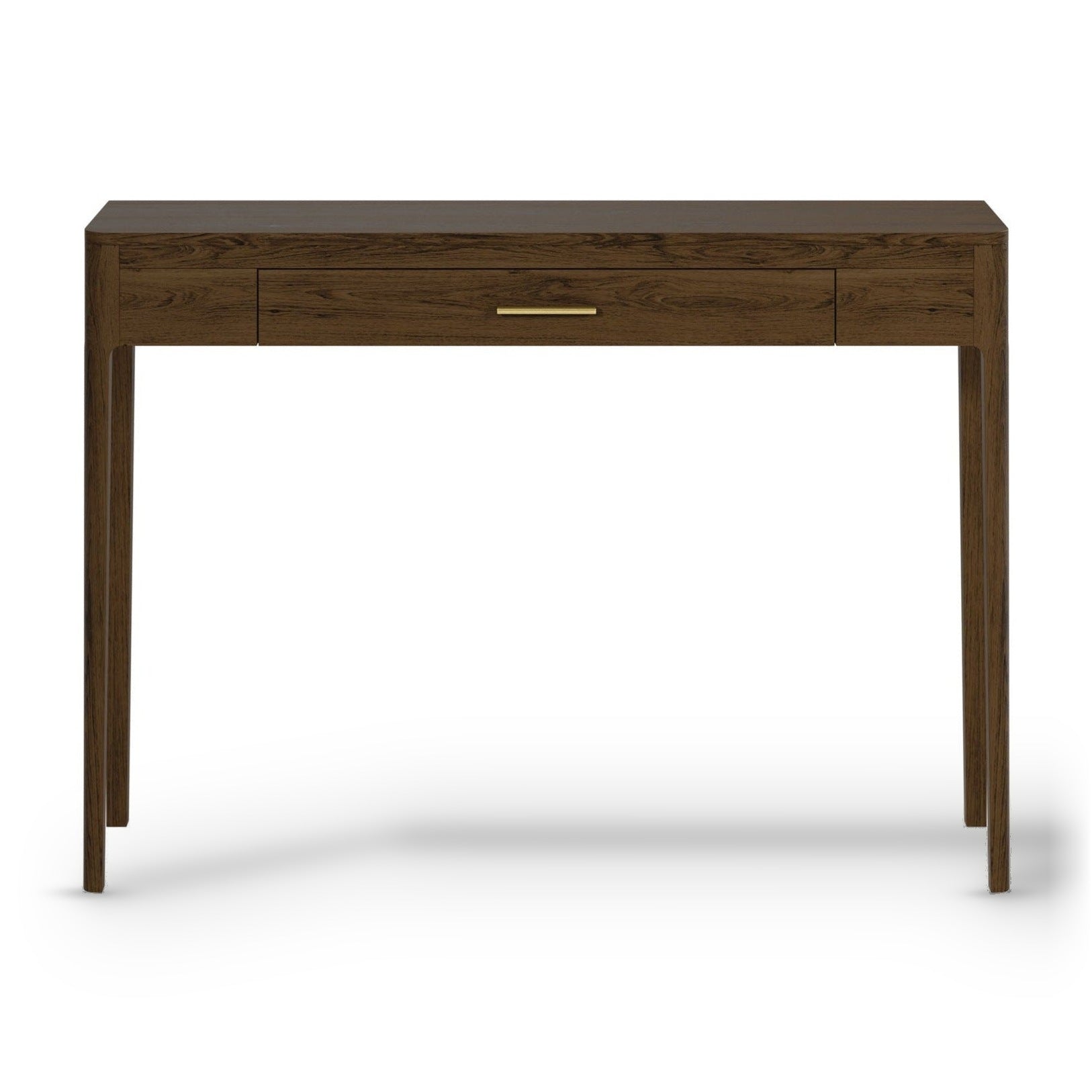 DI Designs Abberley Brown Oak Wood & Gold Console Table
