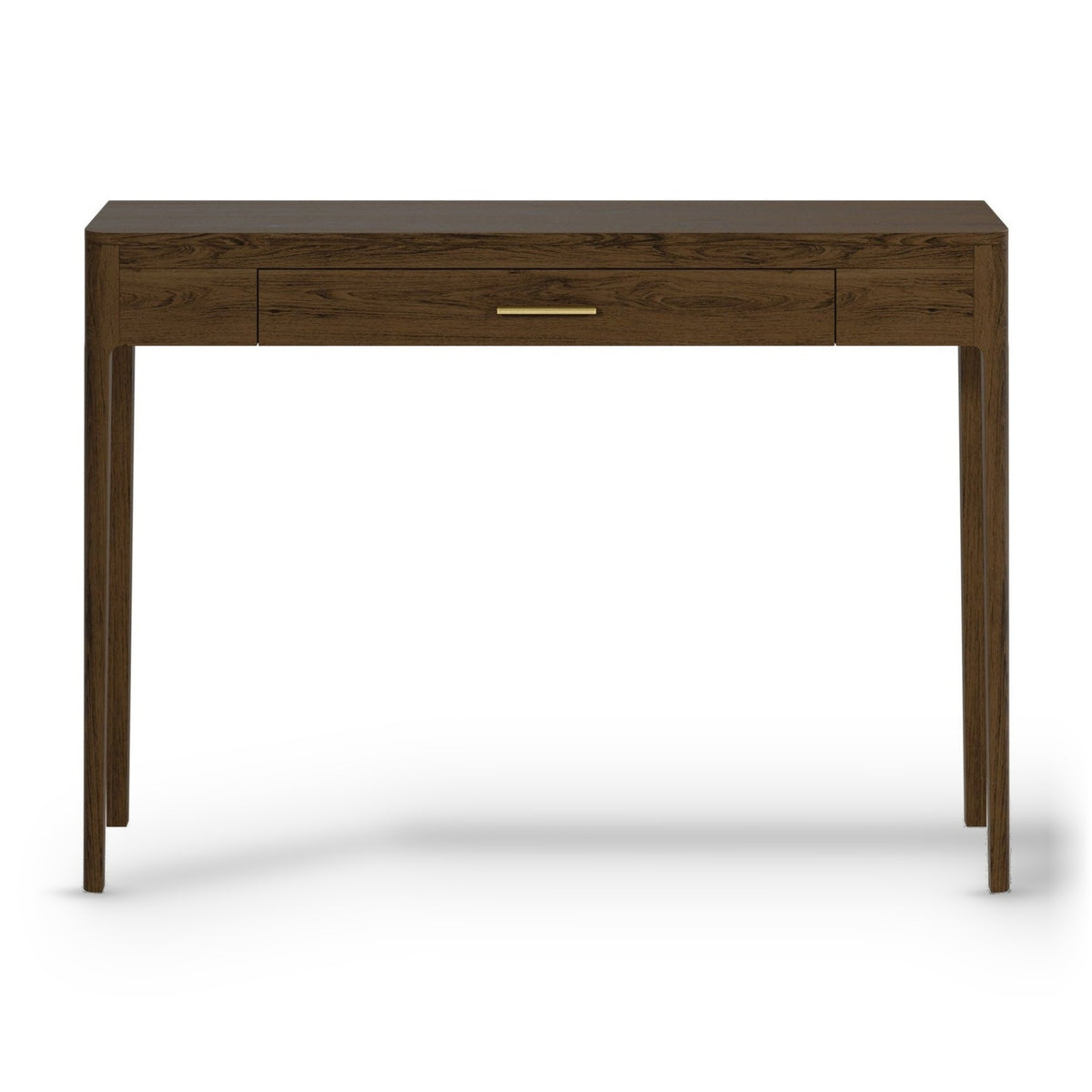 DI Designs Abberley Brown Oak Wood & Gold Console Table