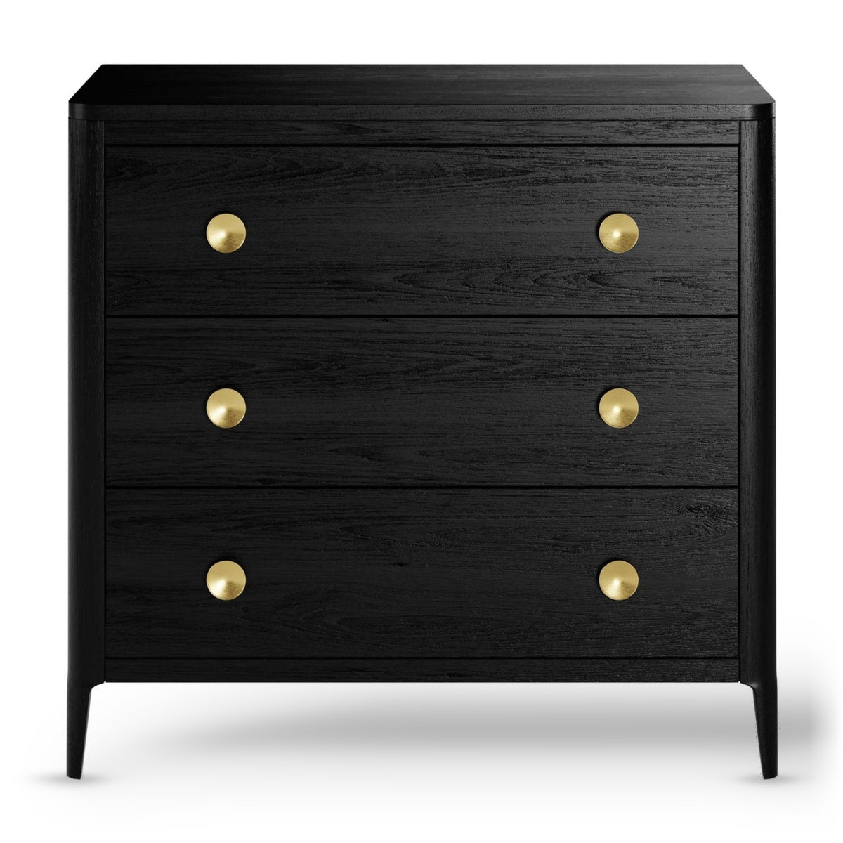 DI Designs Abberley Black Oak Wood & Gold Chest of Drawers