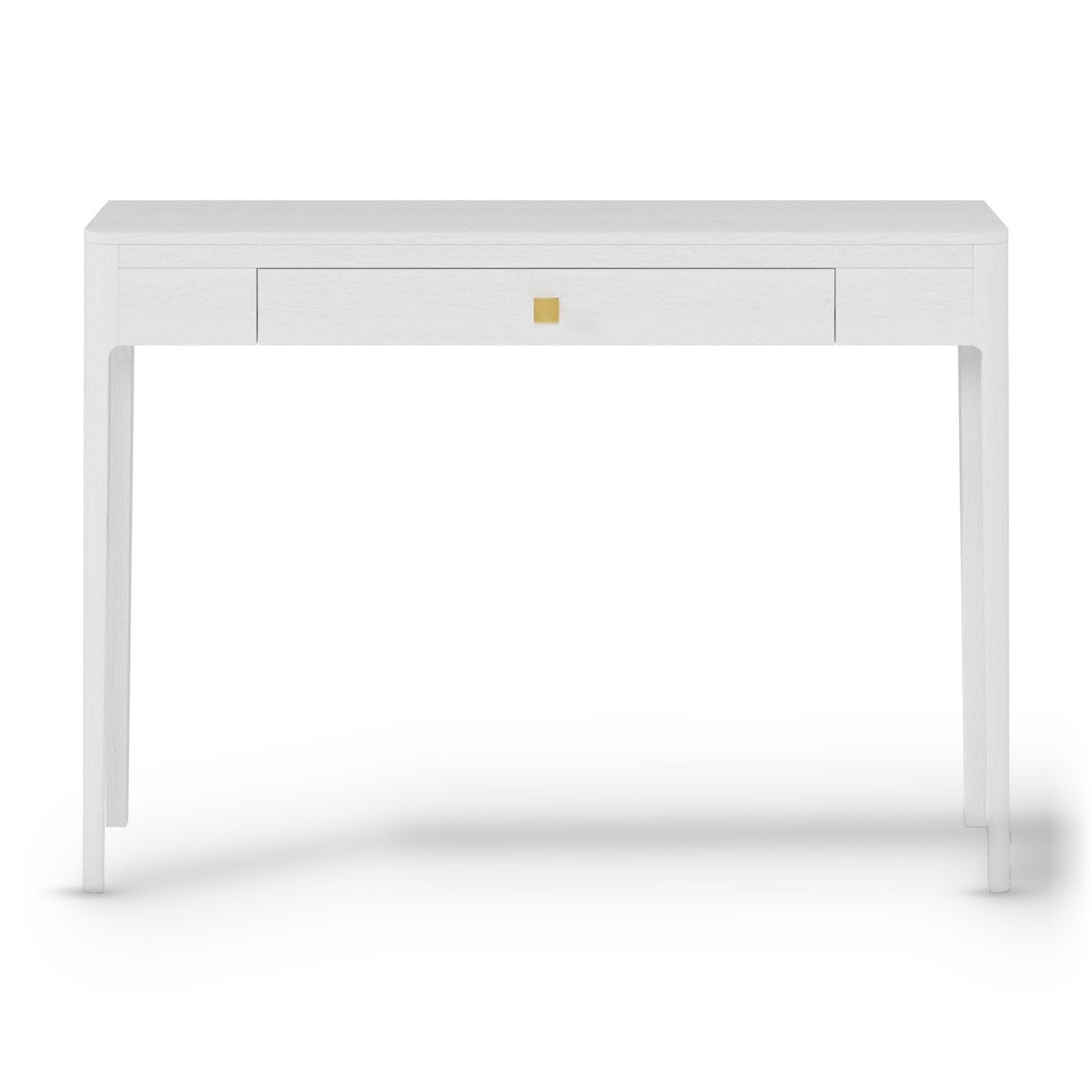 DI Designs Abberley White Oak Wood & Gold Console Table
