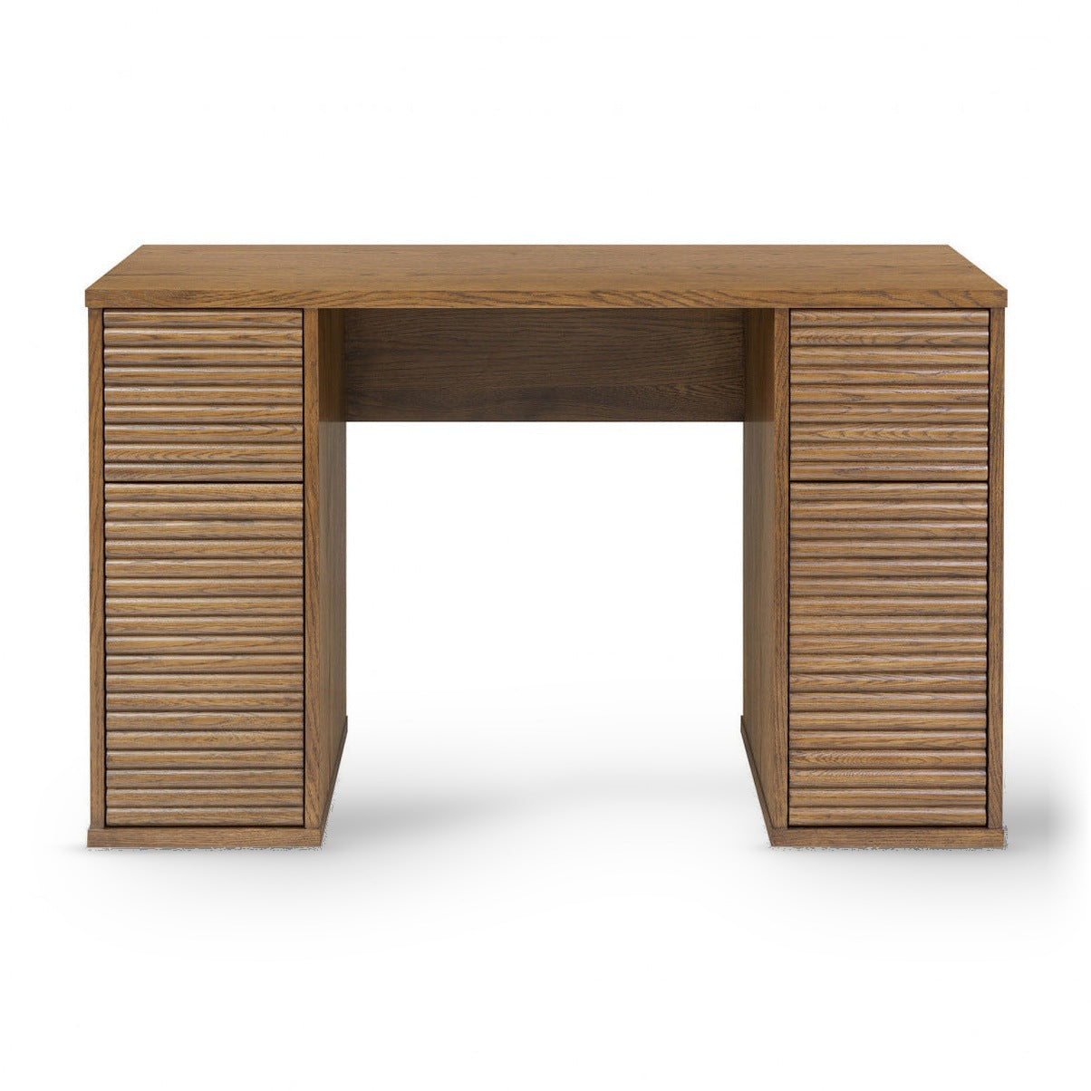 DI Designs Charlton Ribbed Walnut Oak Wood Desk
