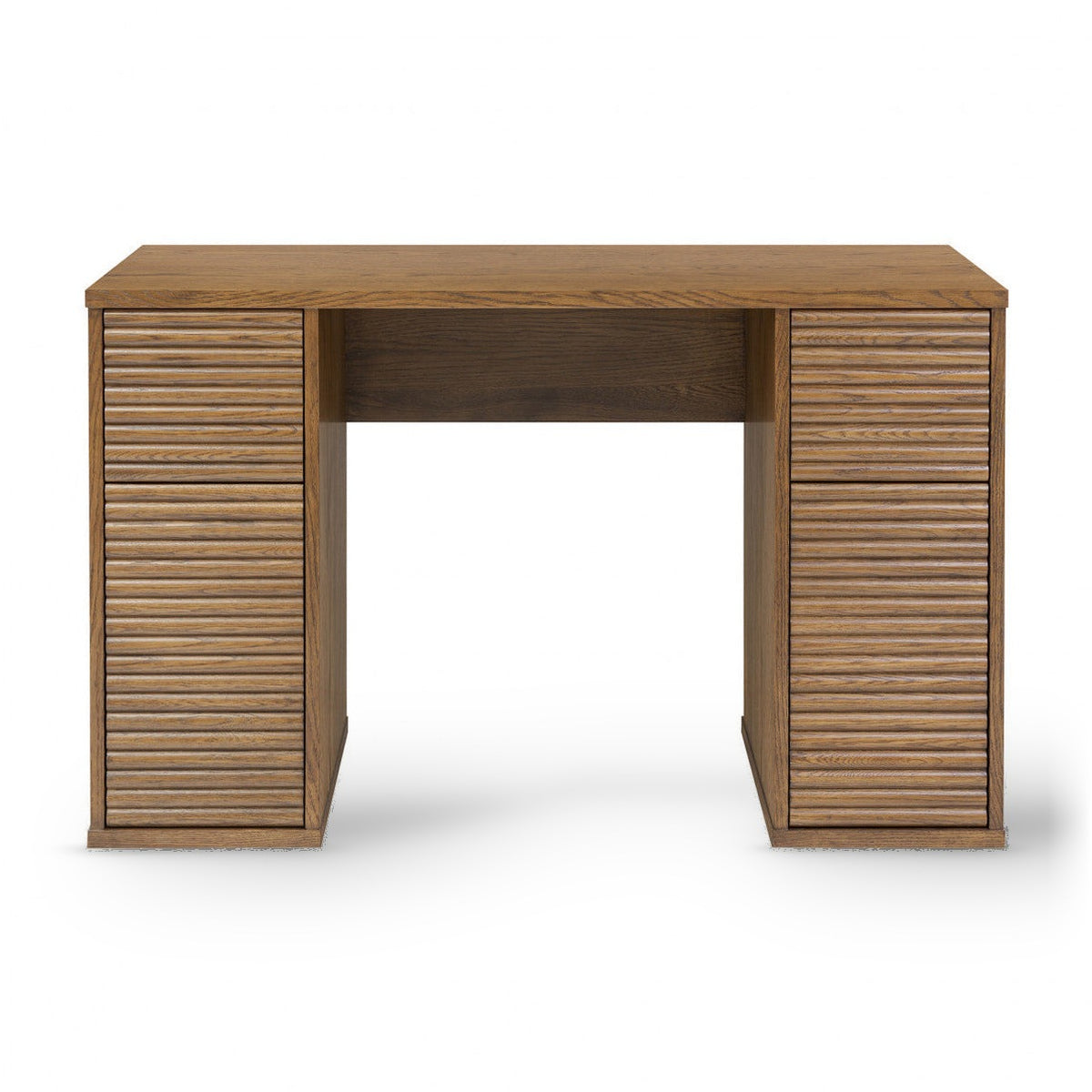 DI Designs Charlton Ribbed Walnut Oak Wood Desk
