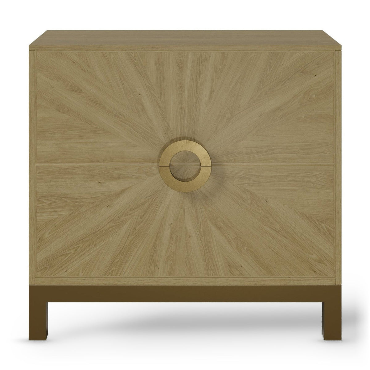 DI Designs Easton Solid Oak Wood Sunburst Chest Of Drawers