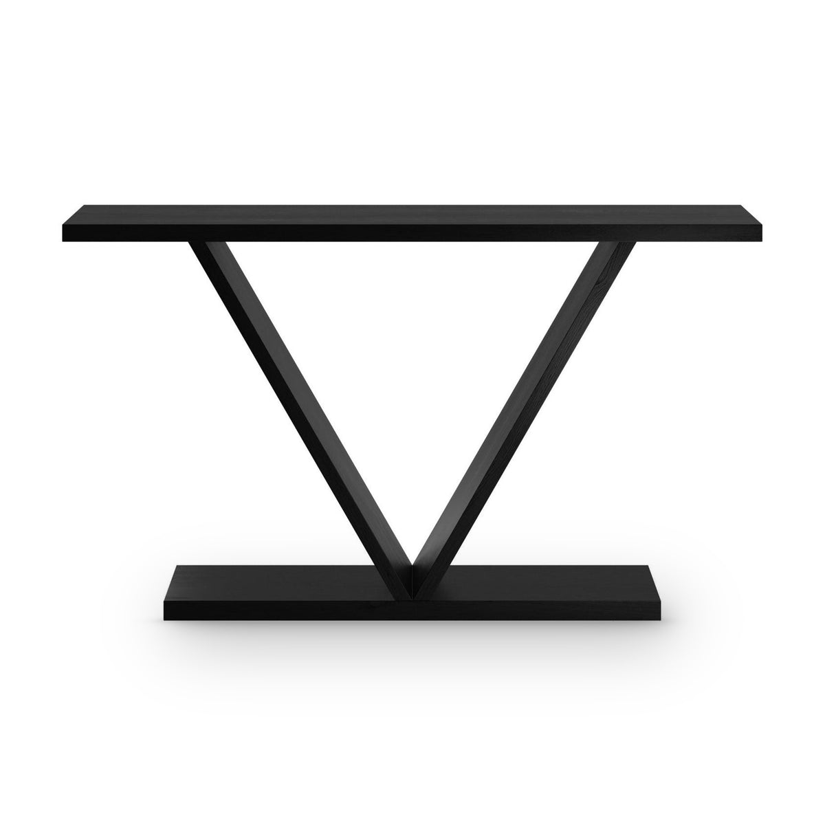DI Designs Five Black Oak Wood V Console Table