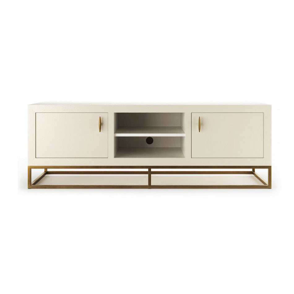 DI Designs Hampton Ivory Shagreen & Gold TV Unit