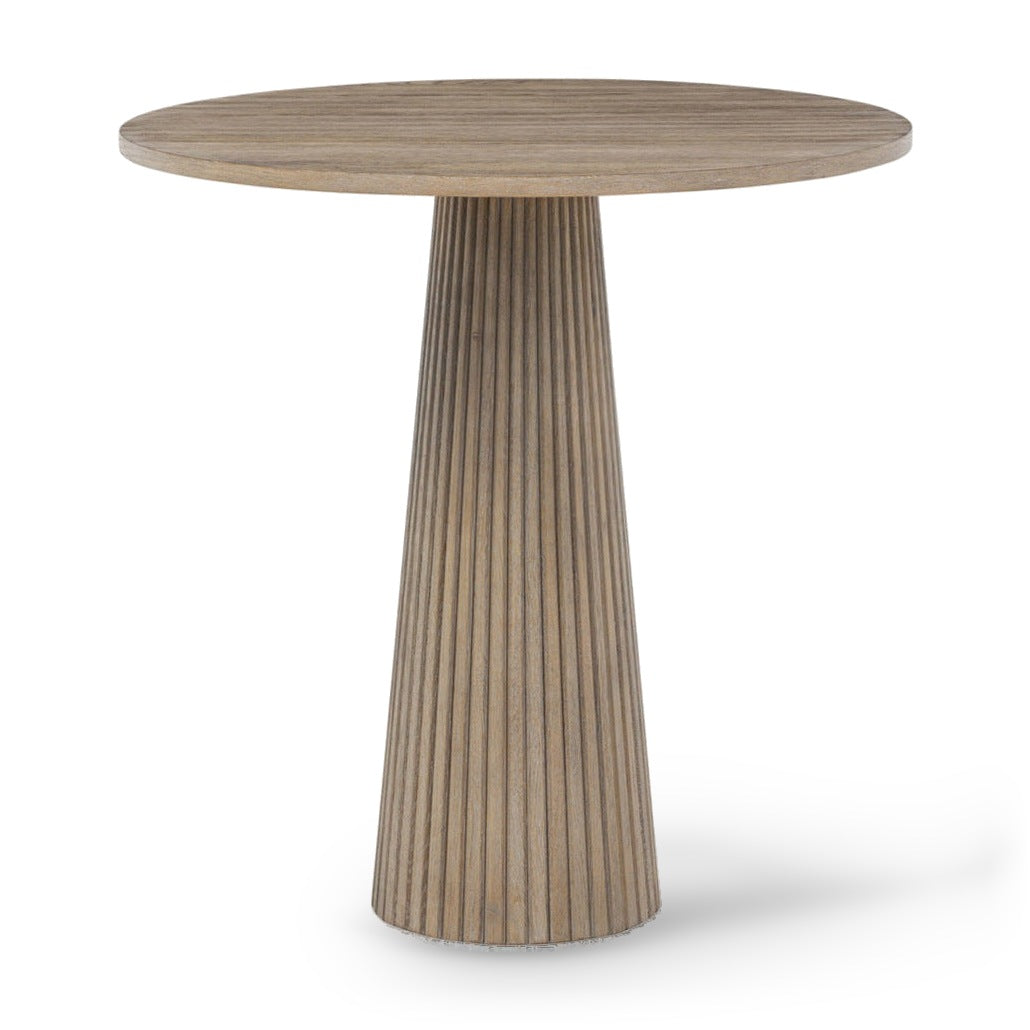DI Designs Leckford Natural Aged Oak Ribbed Round Dining Table
