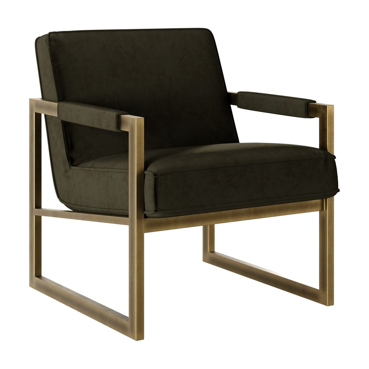 DI Designs Mickleton Olive Green & Gold Club Armchair
