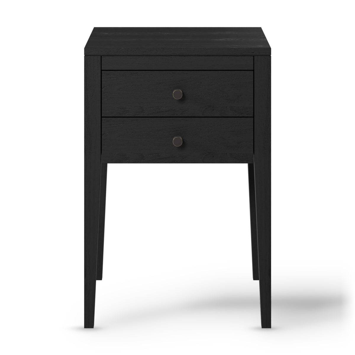 DI Designs Radford Black Oak Wood Bedside Table
