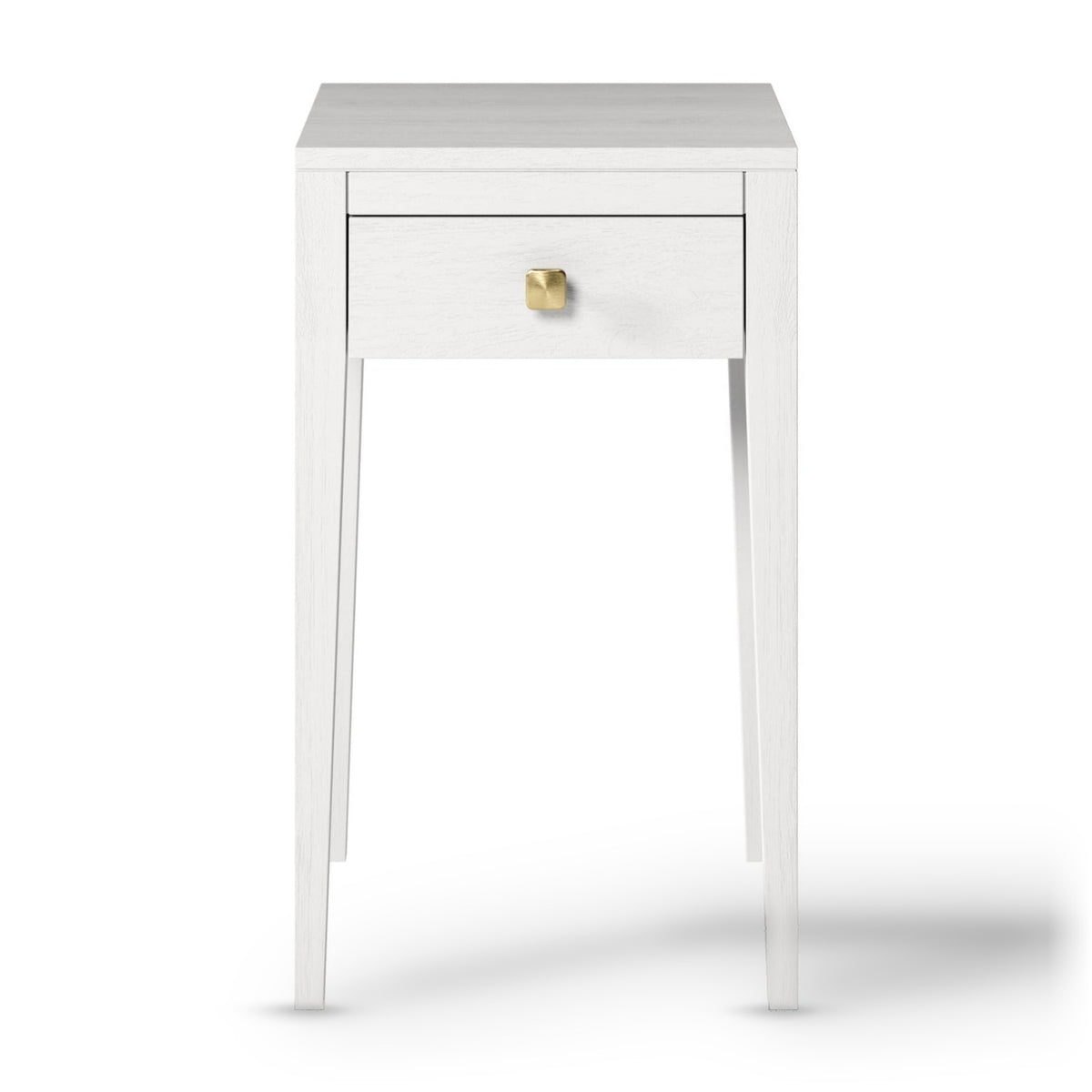 DI Designs Radford White Oak Wood Bedside Table | 1 Drawer