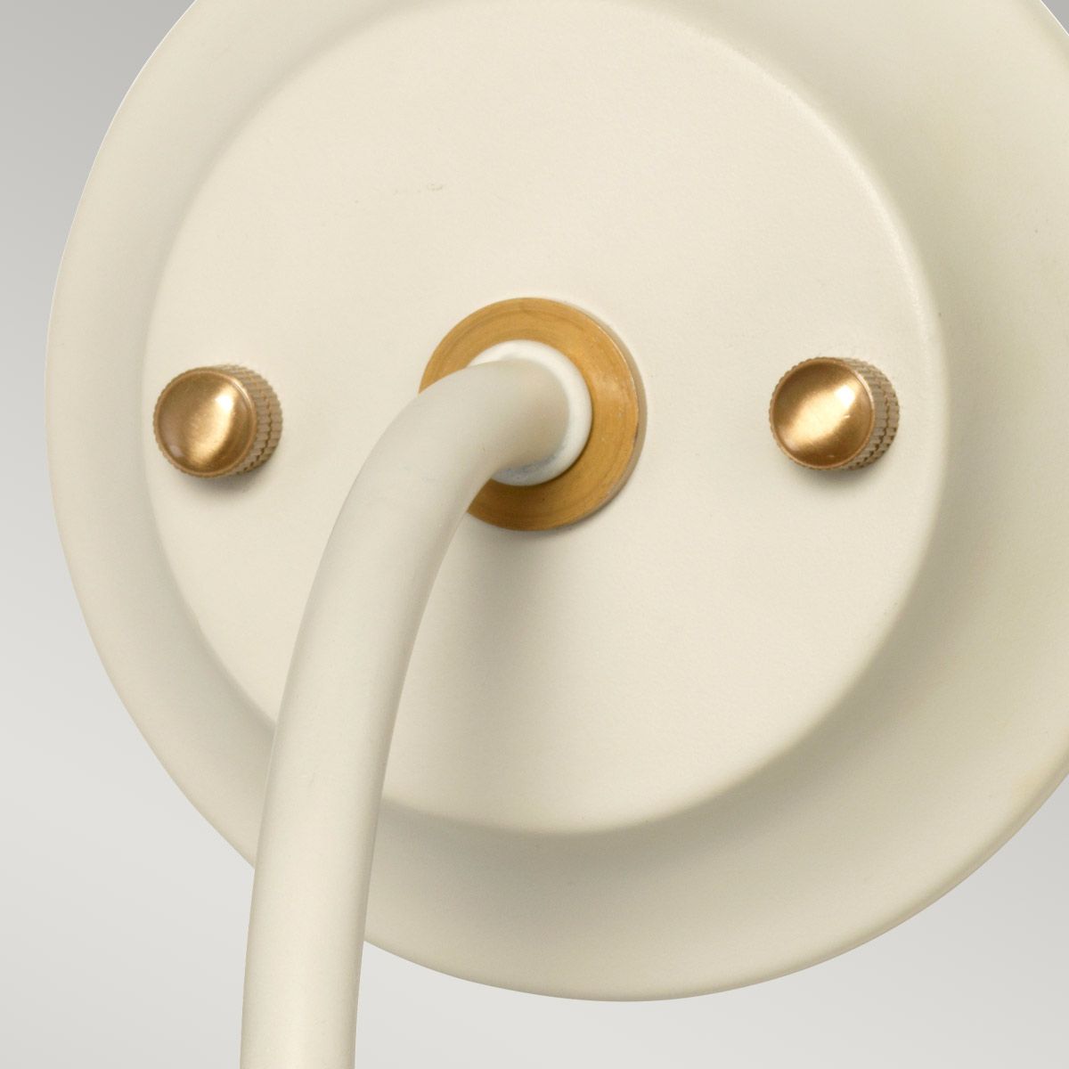 Gigi Single Wall Light - Cream & Brass