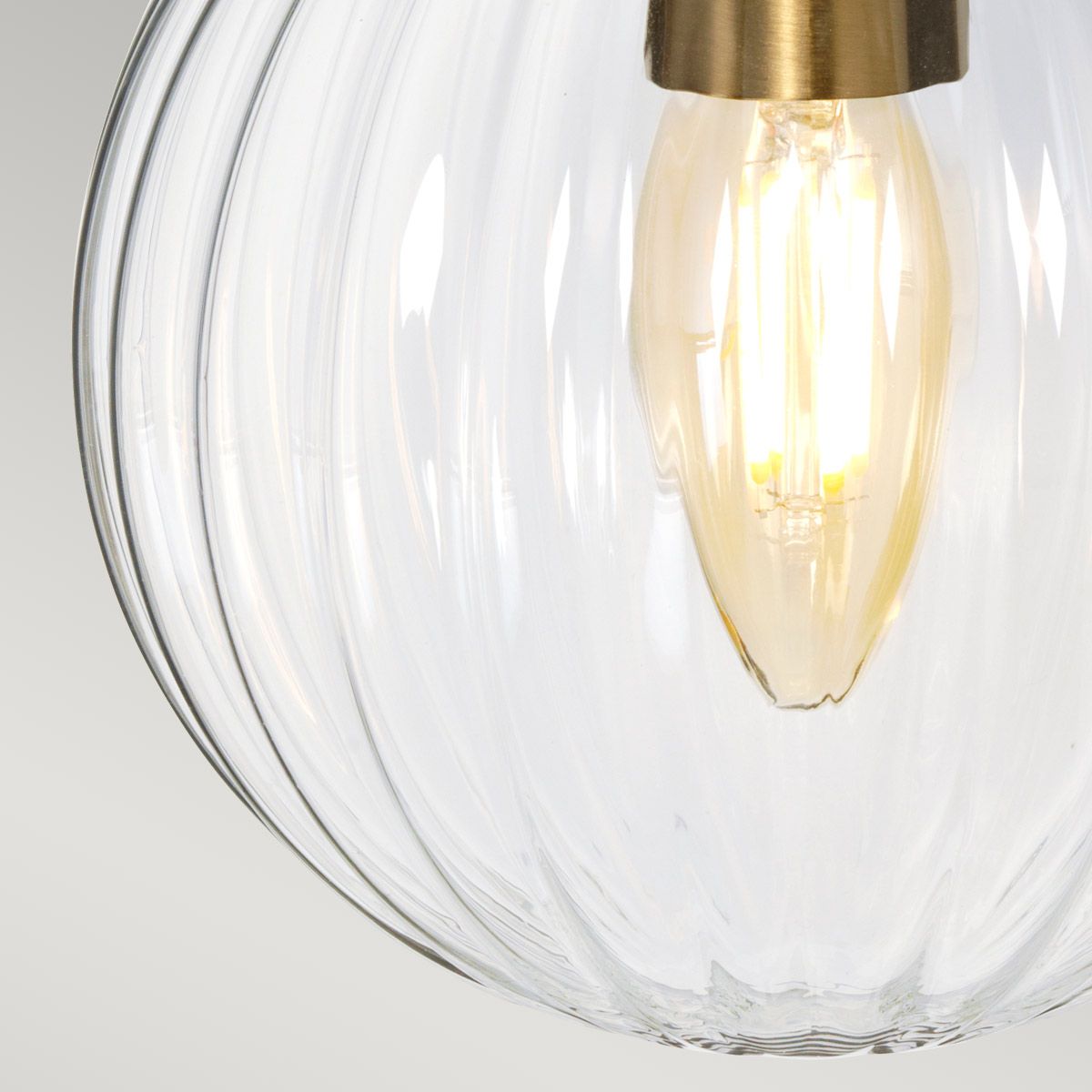 Gigi Single Wall Light - Cream & Brass