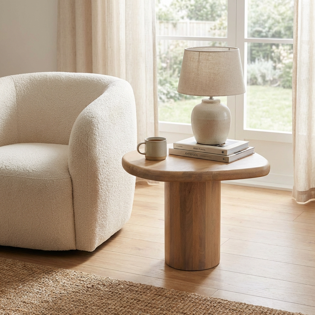 Benton Natural Mango Wood Side Table