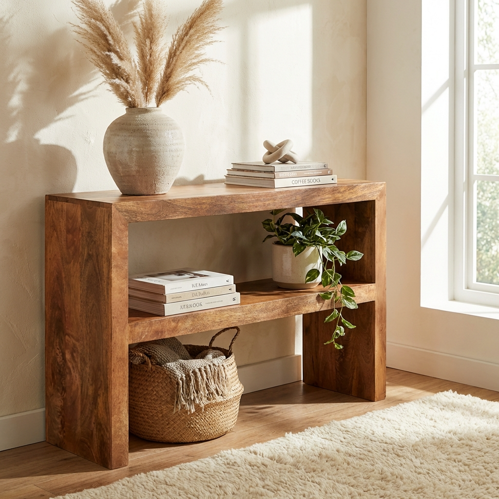 Canterbury Natural Mango Wood Console Table