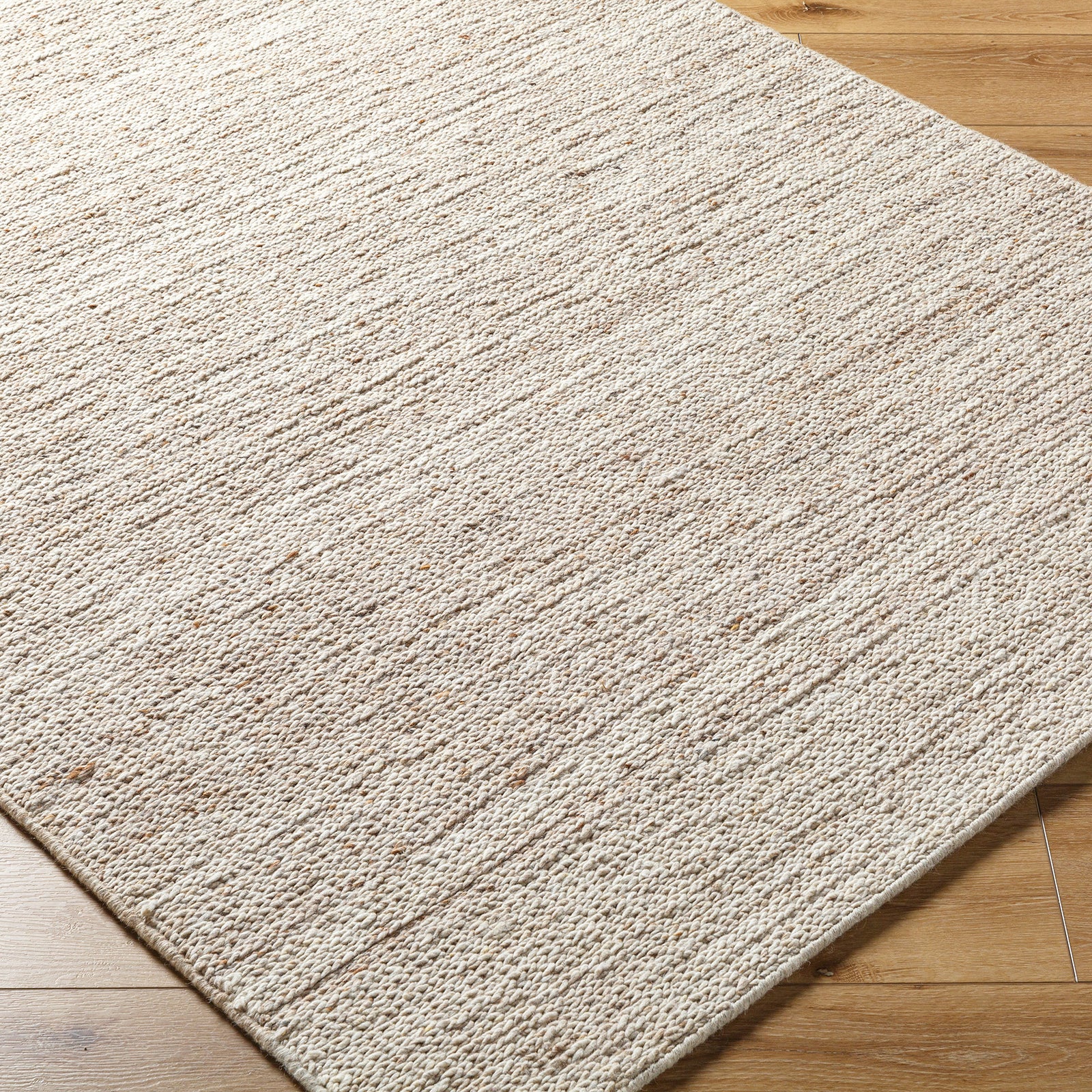 Derby Cottage Wool Cottage Beige & Ivory Rug 152x229cm - corner detail