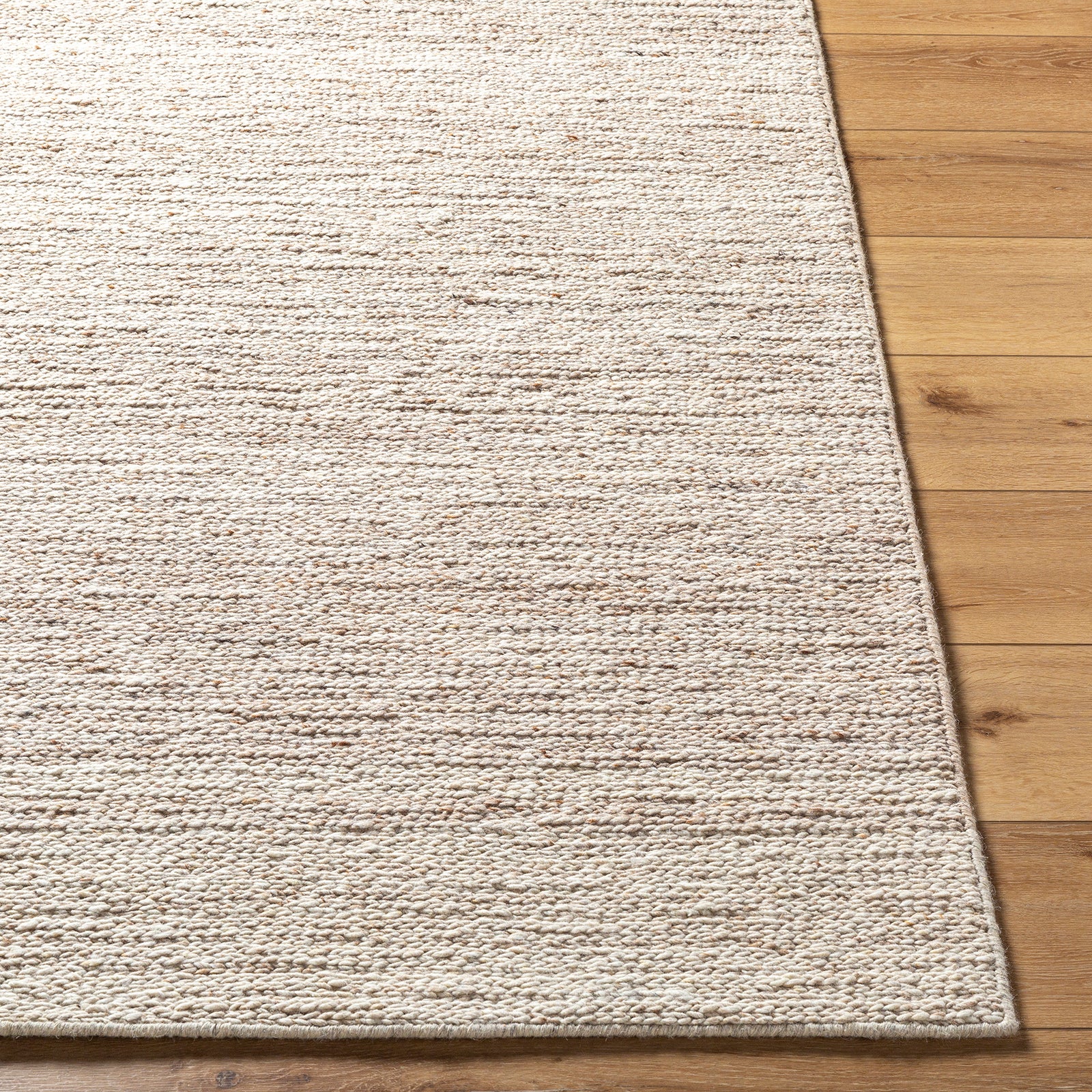 Derby Cottage Wool Cottage Beige & Ivory Rug 152x229cm - reverse roll detail