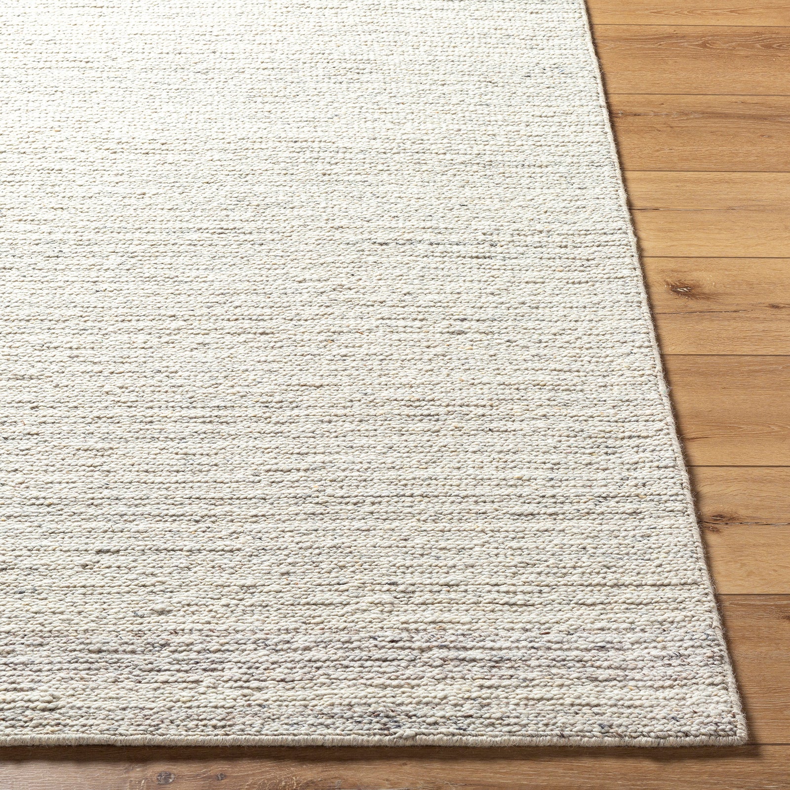 Derby Cottage Wool Cottage Grey & Ivory Rug 152x229cm - reverse roll detail