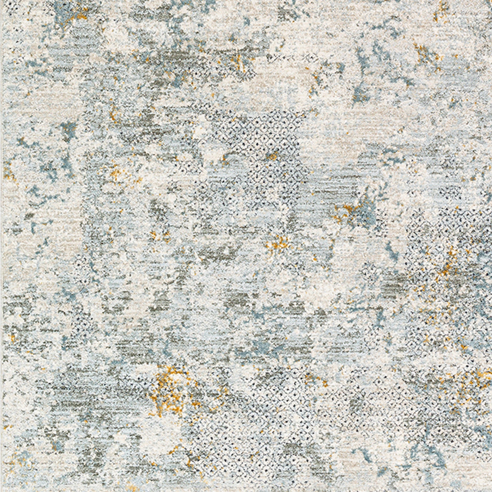 Dresden Vintage Traditional Boho Fringe Grey & Dusty Sage Polyester Rug 152x225cm - colour swatch