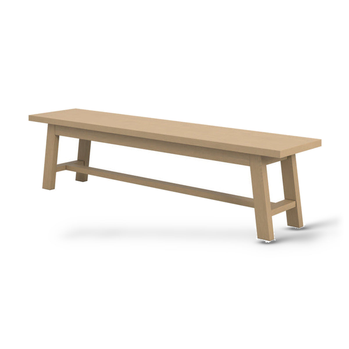 Drift Latte Wood Bench | 4 Seater