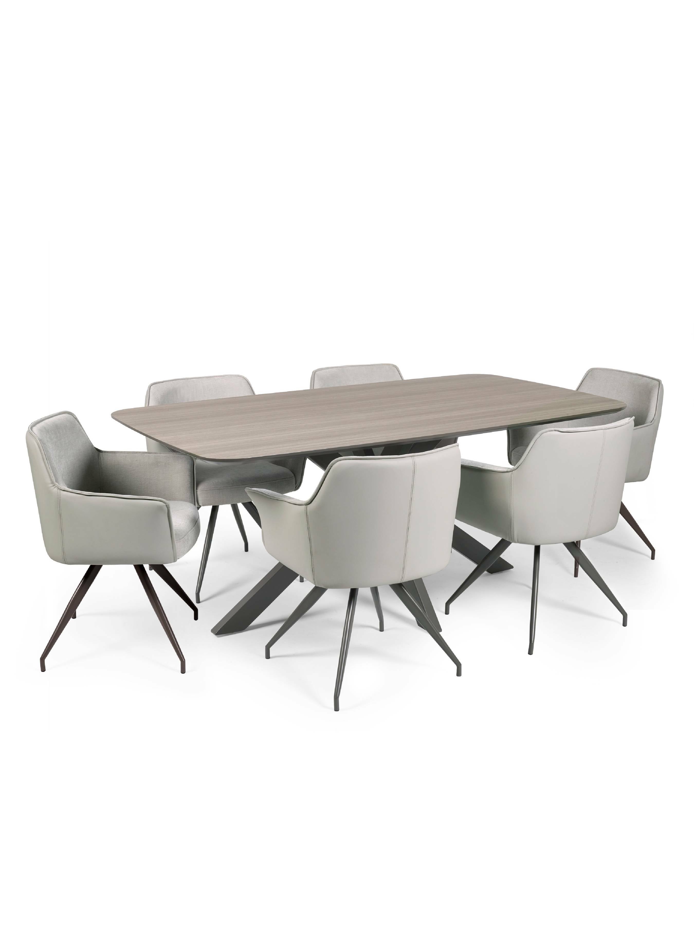 Beauly Taupe Oak Wood Rectangule Dining Table | 4-6 Seater